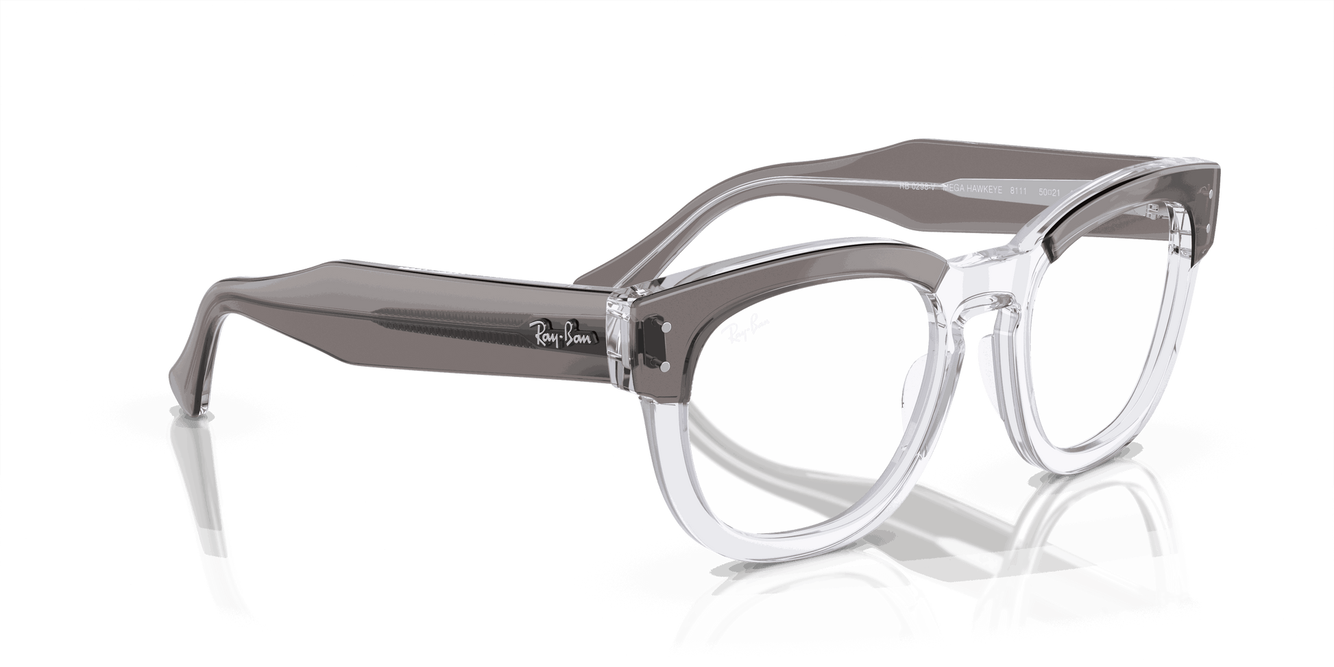 [Clear Lenses, Polished Grey On Transparent Frame]