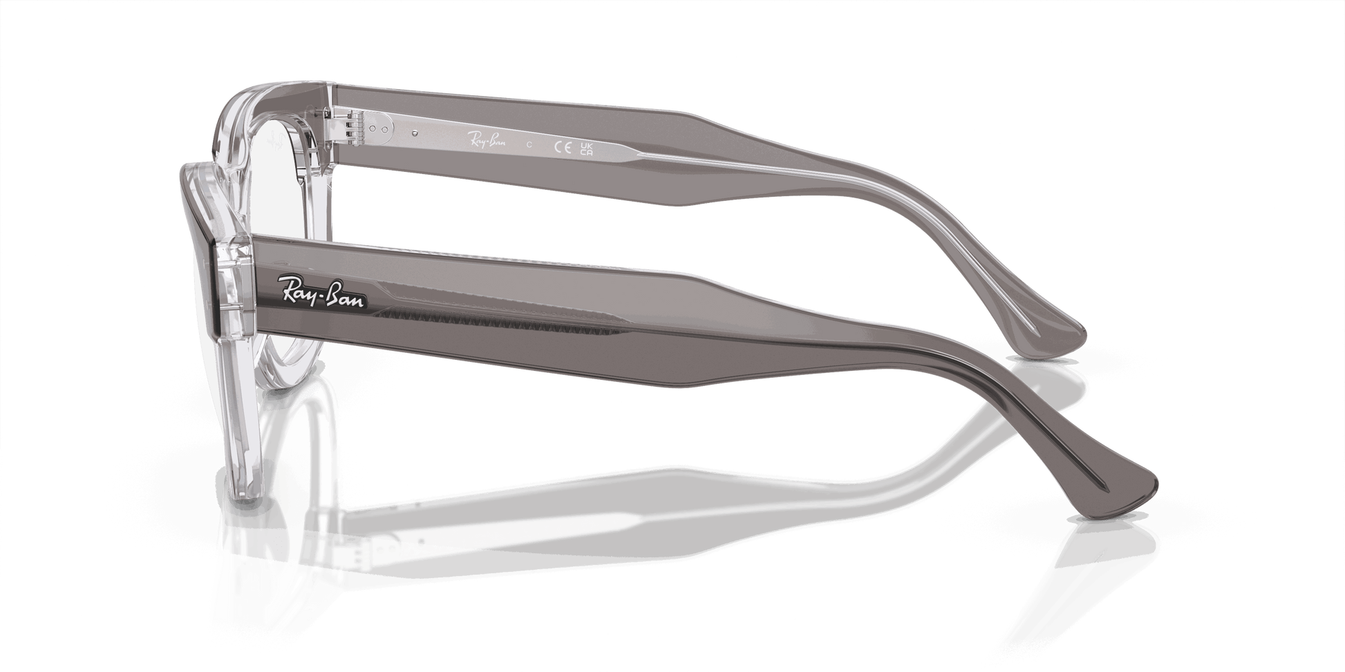 [Clear Lenses, Polished Grey On Transparent Frame]