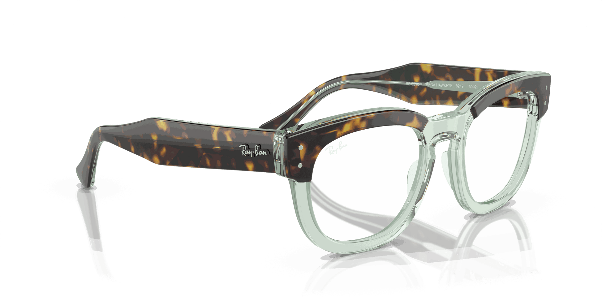 [Demo Lens Lenses, Polished Havana On Transparent Green Frame]