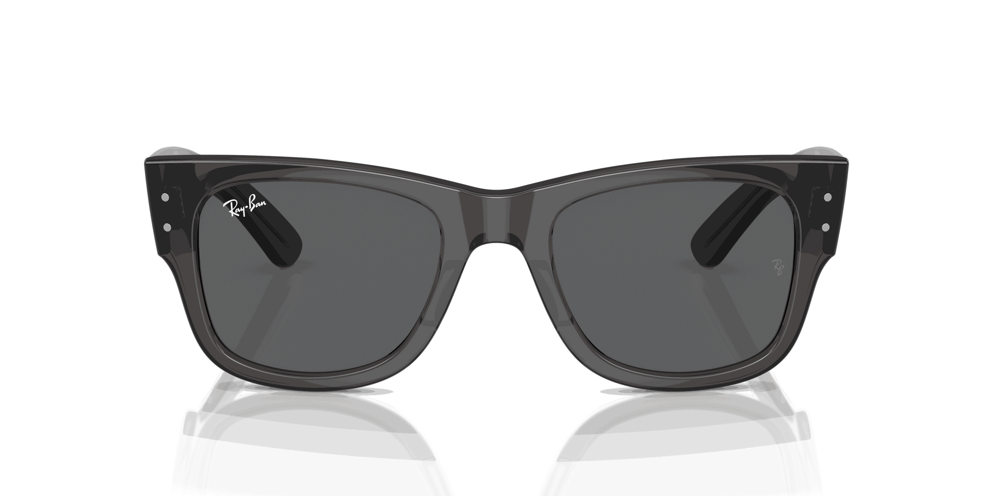[Dark Grey Lenses, Polished Transparent Black Frame]