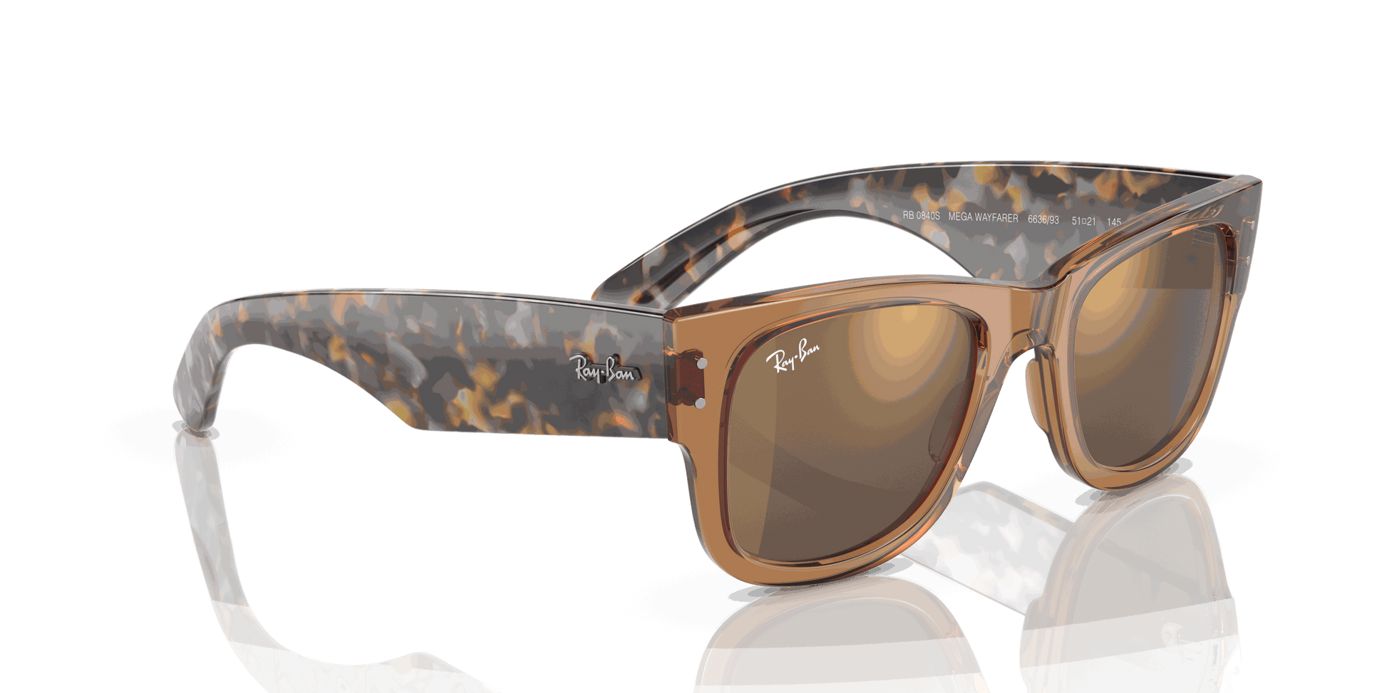 [Gold Lenses, Polished Transparent Brown Frame]