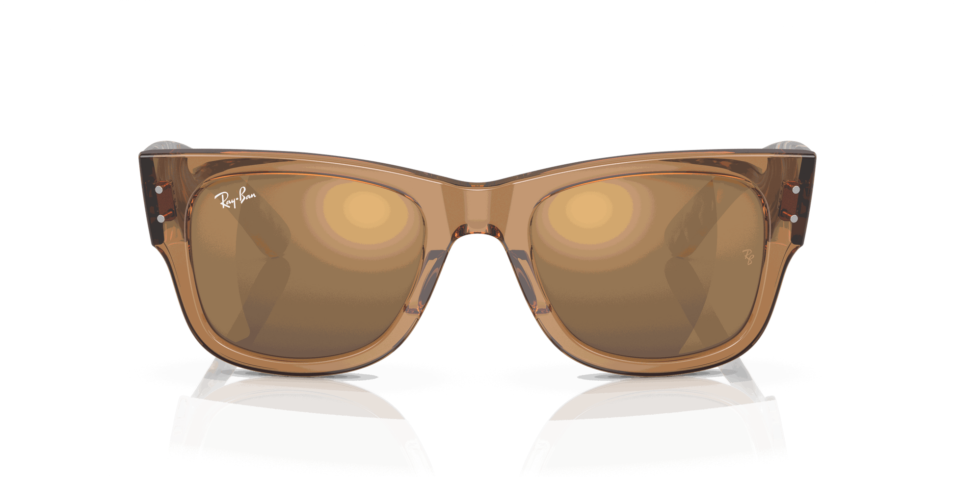 [Gold Lenses, Polished Transparent Brown Frame]