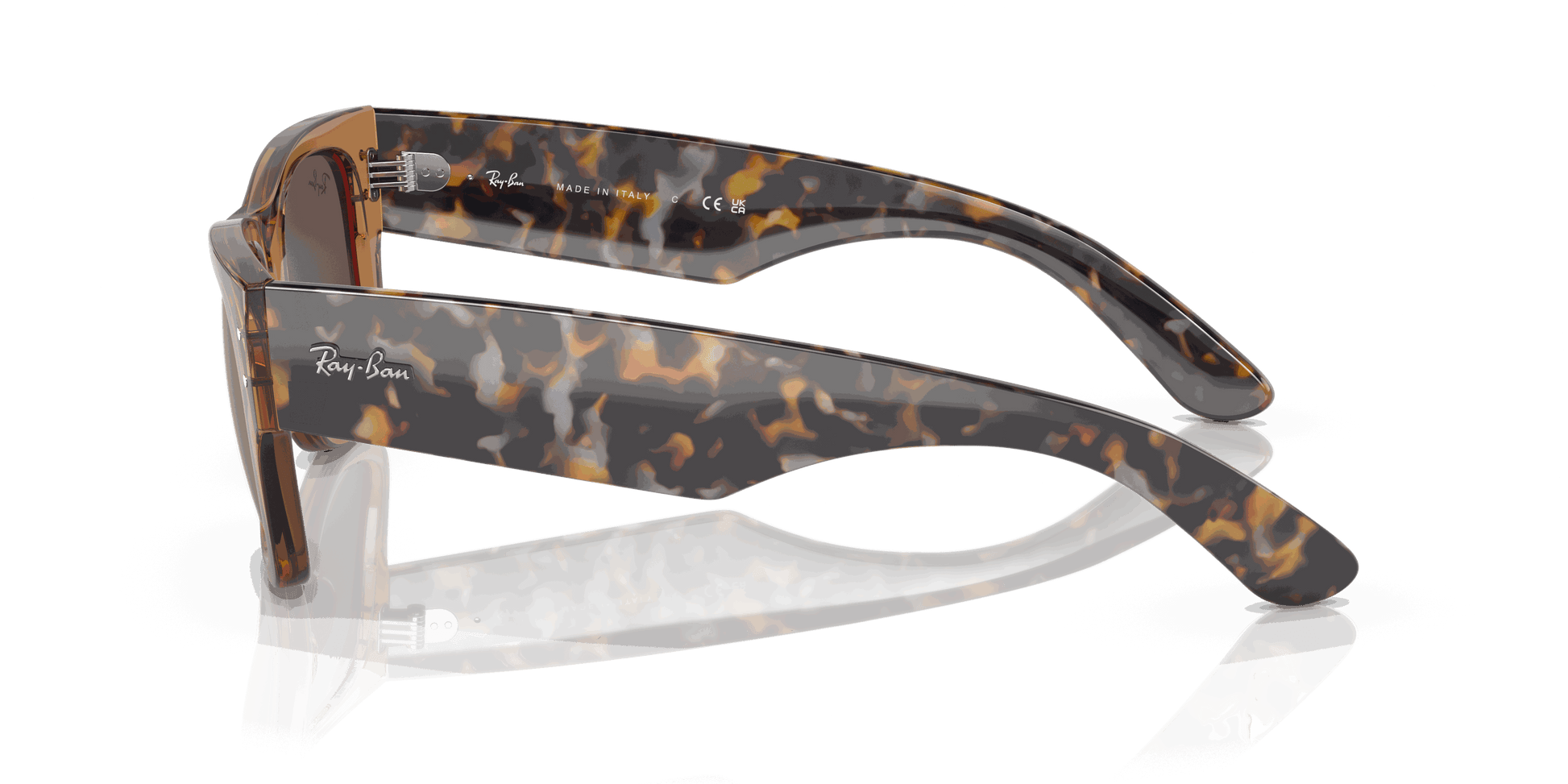 [Gold Lenses, Polished Transparent Brown Frame]