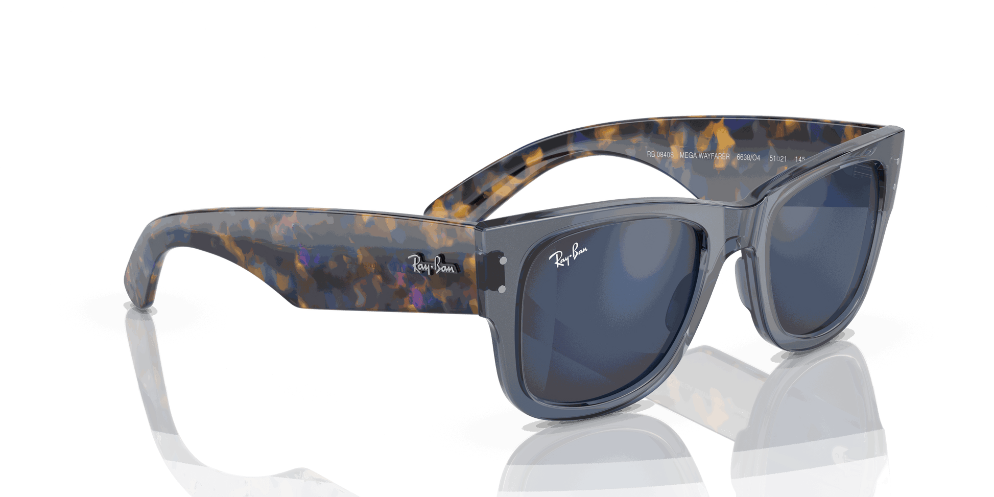 [Blue Lenses, Polished Transparent Dark Blue Frame]