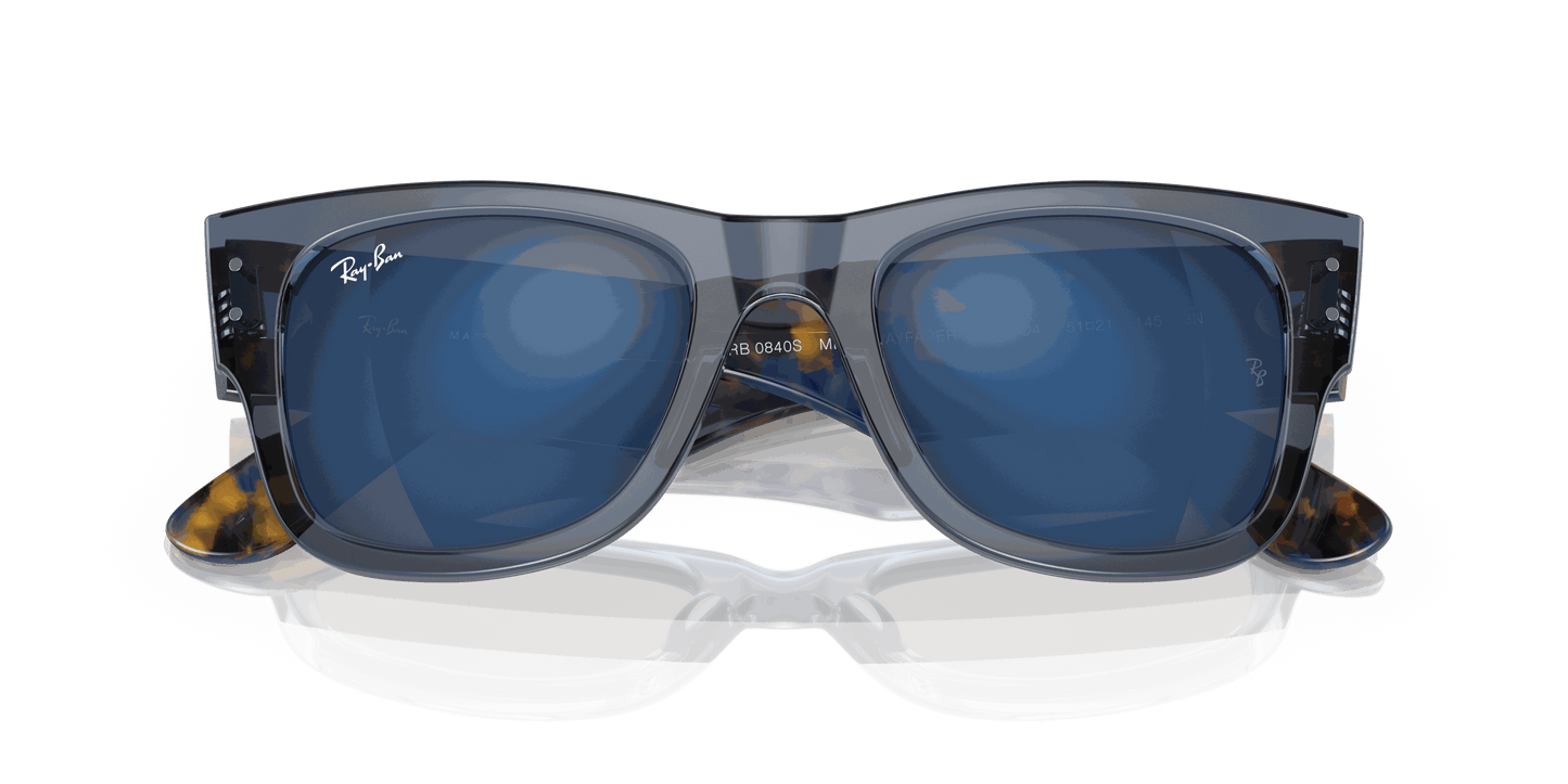 [Blue Lenses, Polished Transparent Dark Blue Frame]