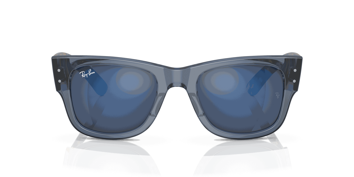 [Blue Lenses, Polished Transparent Dark Blue Frame]