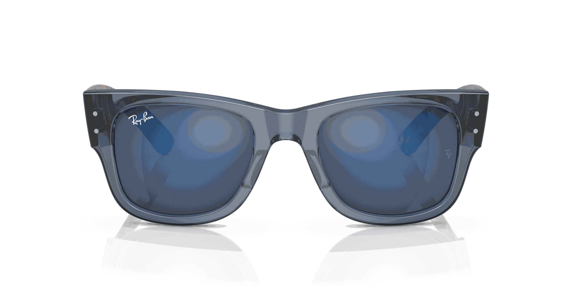 [Blue Lenses, Polished Transparent Dark Blue Frame]