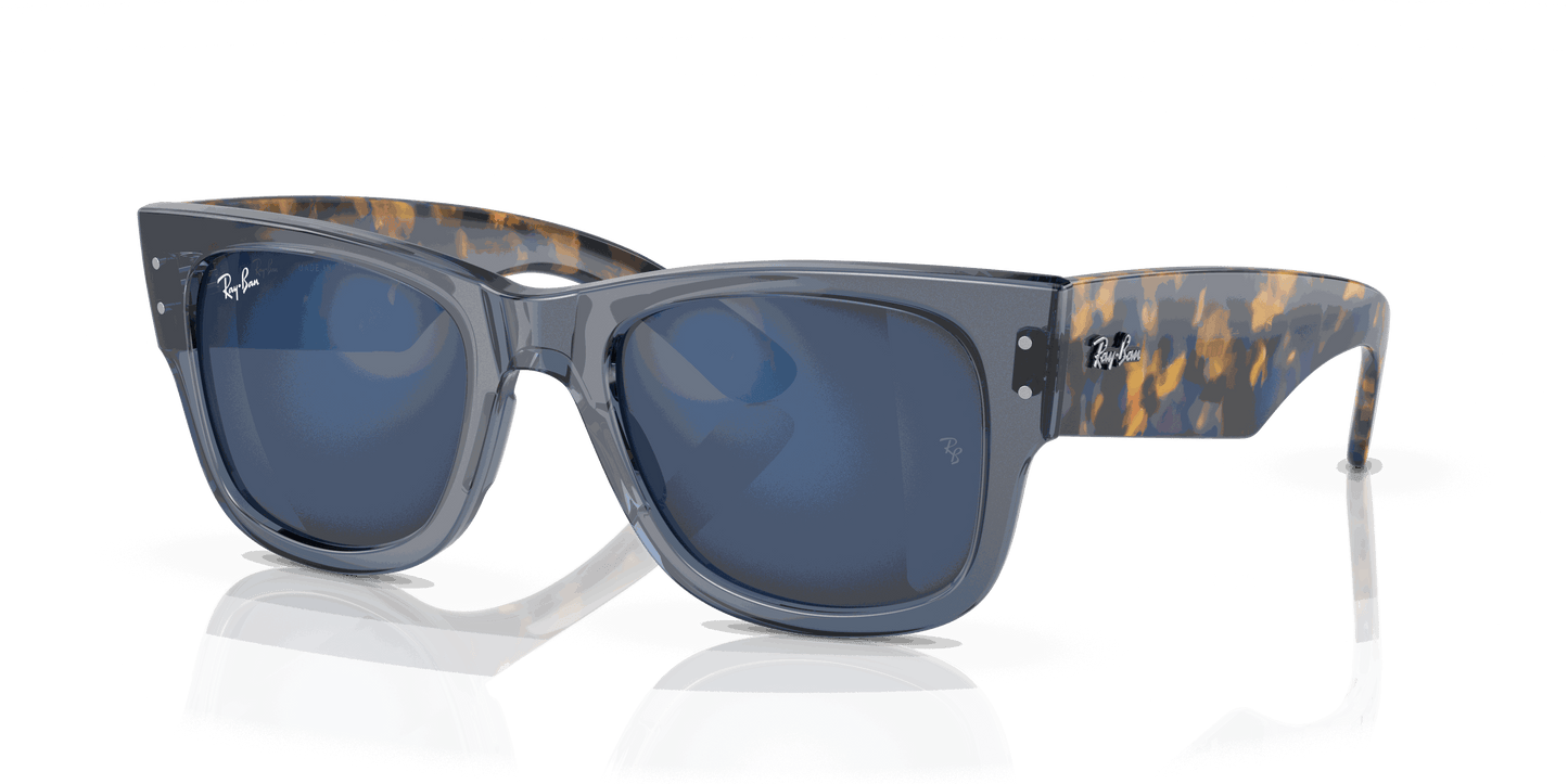 [Blue Lenses, Polished Transparent Dark Blue Frame]