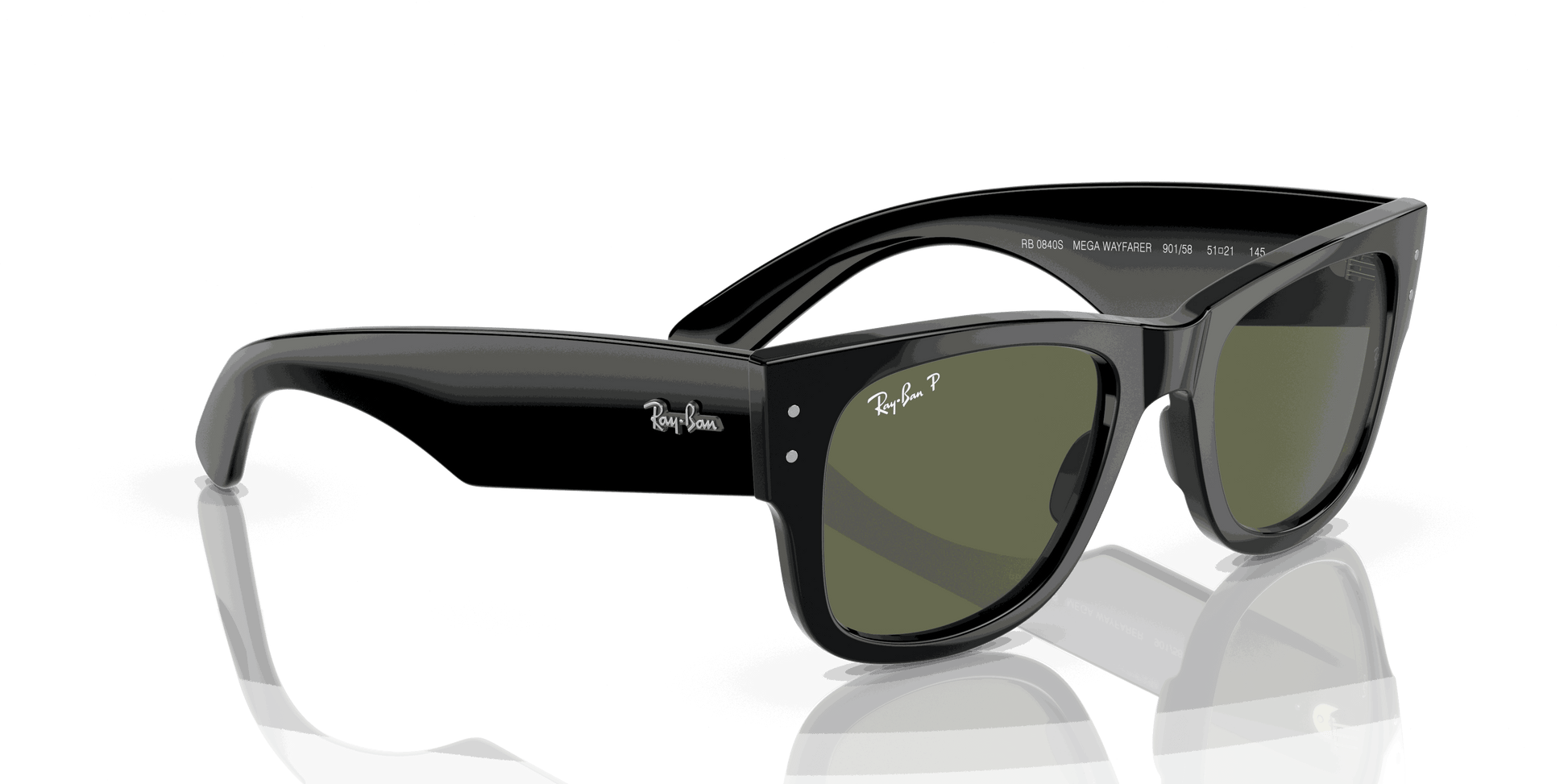 [Green Lenses, Polished Black Frame]