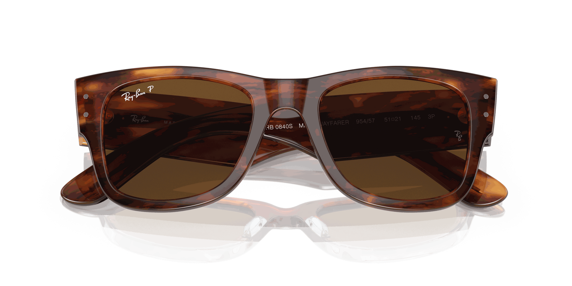 [Brown Lenses, Polished Striped Havana Frame]
