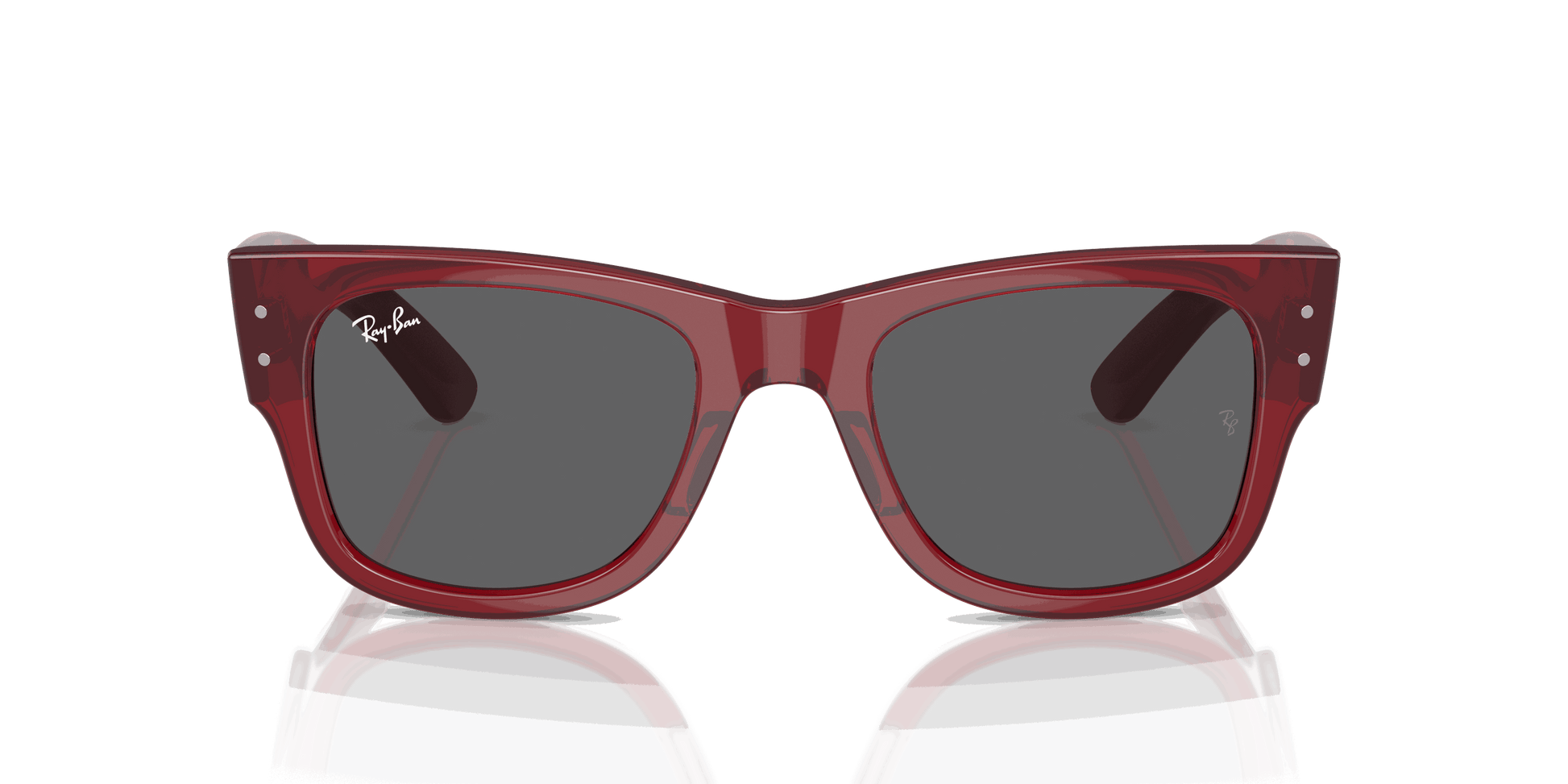 [Dark Grey Lenses, Polished Transparent Red Frame]