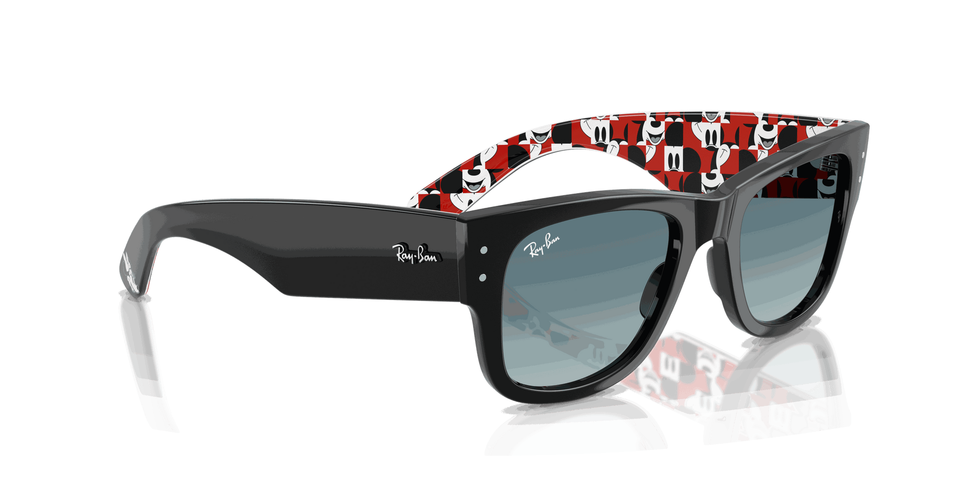 [Blue Gradient Grey Lenses, Polished Black Frame]