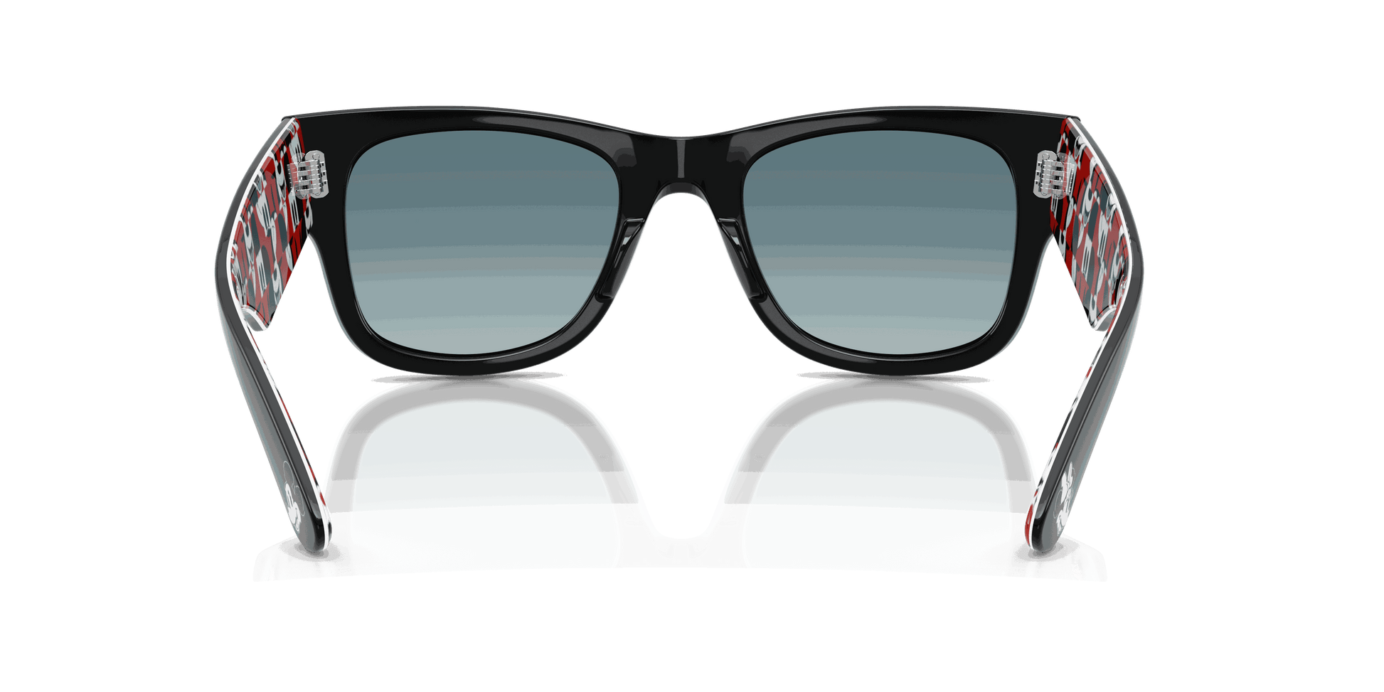 [Blue Gradient Grey Lenses, Polished Black Frame]