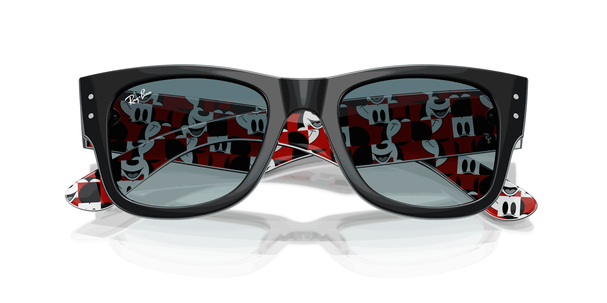 [Blue Gradient Grey Lenses, Polished Black Frame]