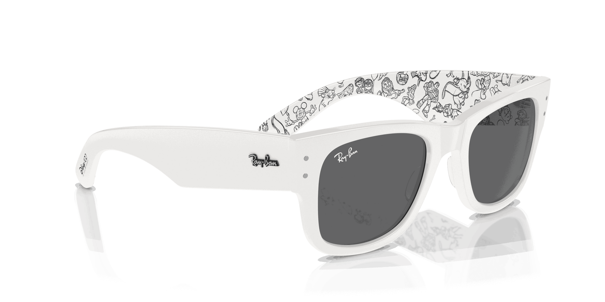 [Dark Grey Lenses, Polished White Frame]