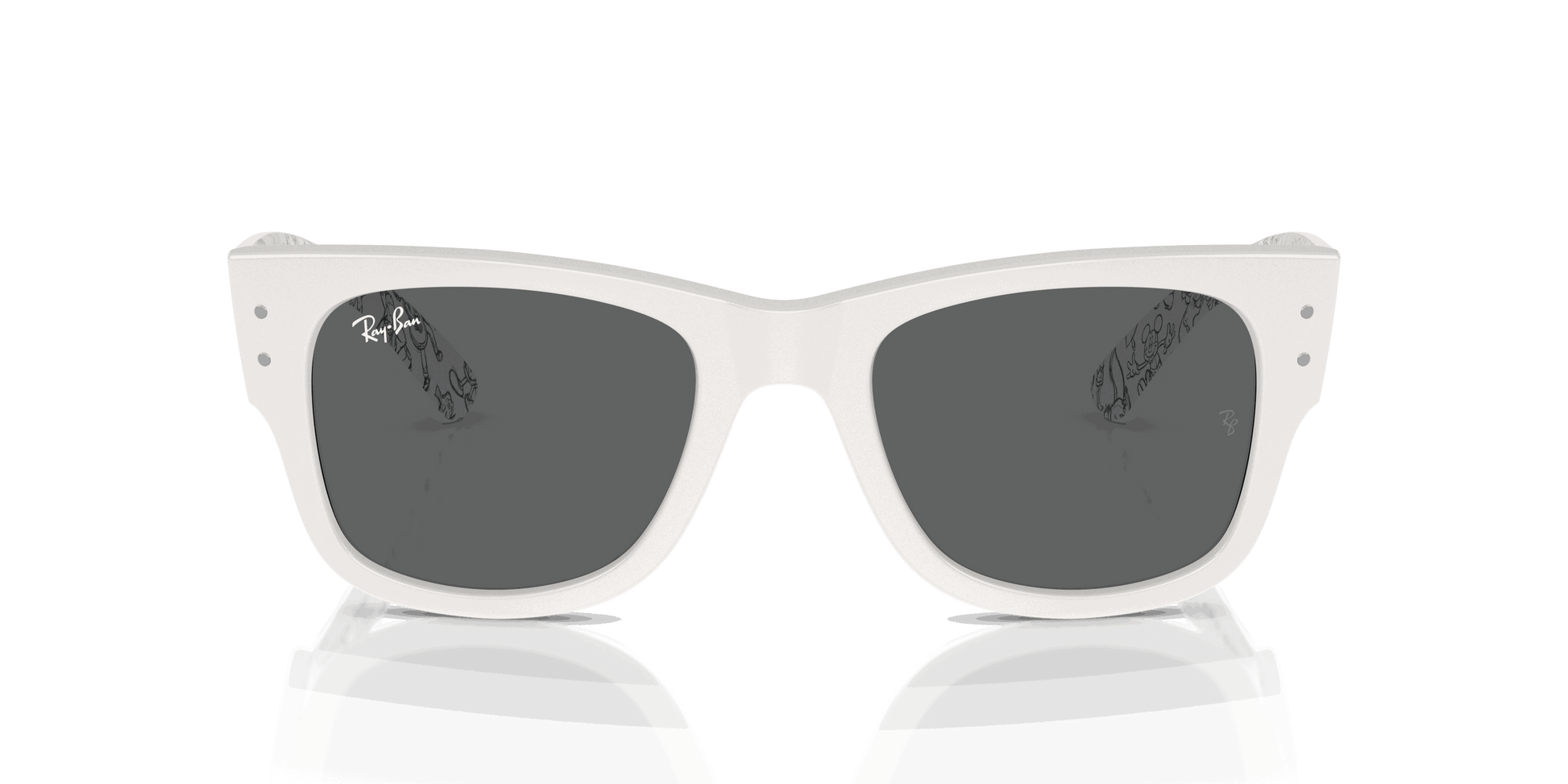 [Dark Grey Lenses, Polished White Frame]
