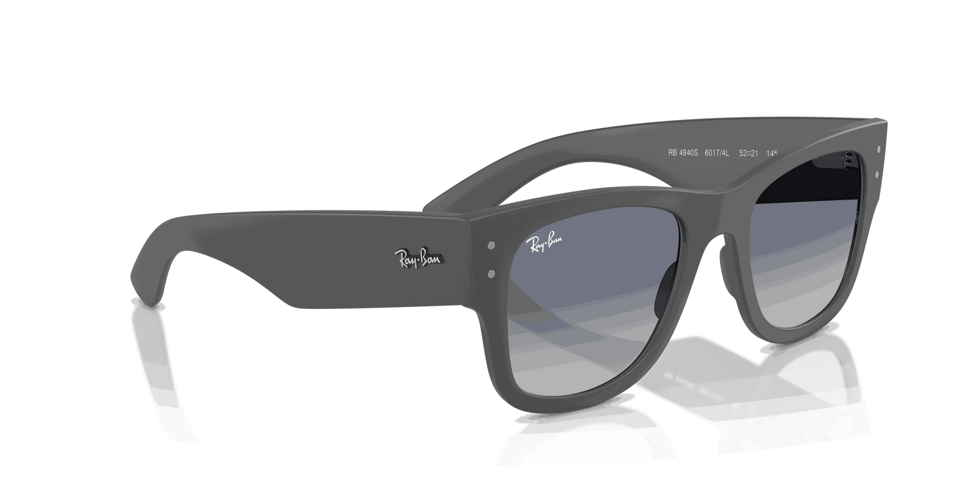 [Grey Gradient Blue Lenses, Matte Sand Gray Frame]