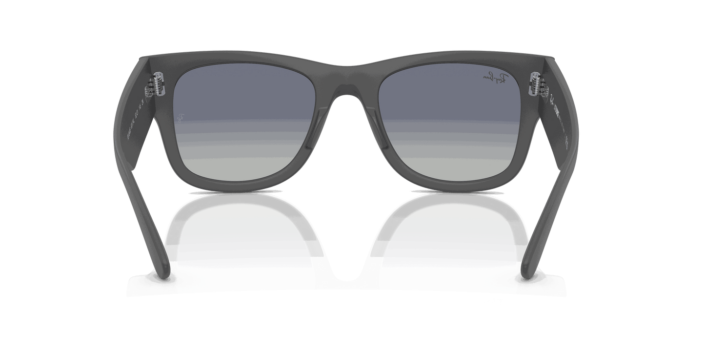 [Grey Gradient Blue Lenses, Matte Sand Gray Frame]