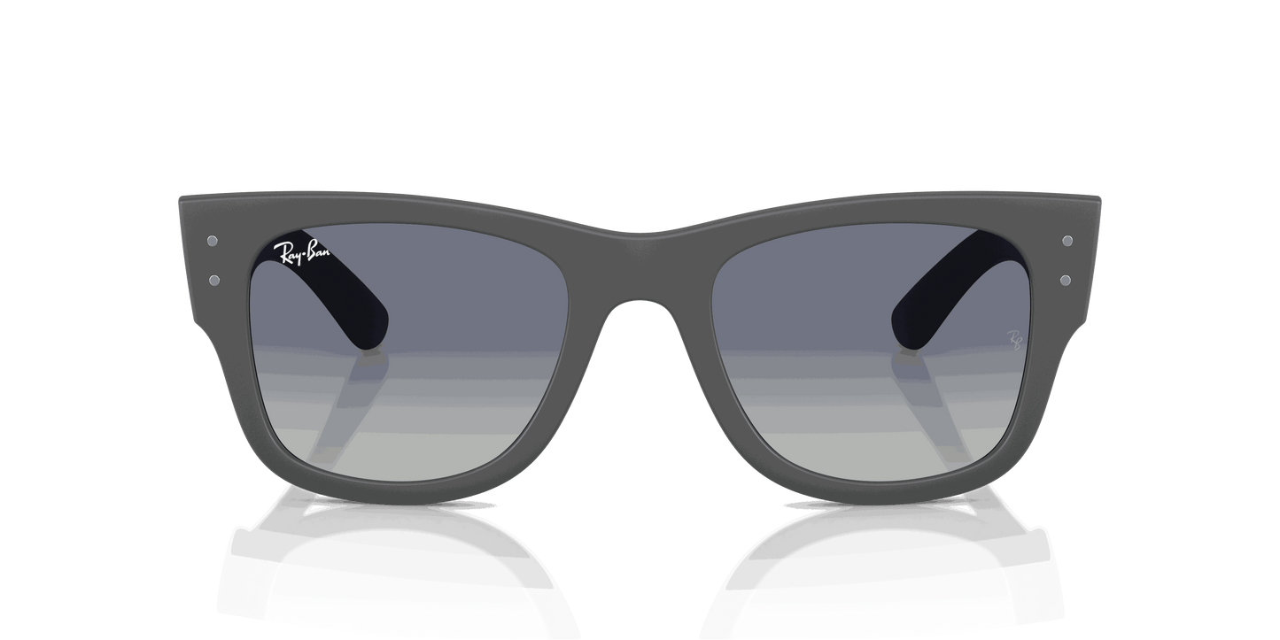 [Grey Gradient Blue Lenses, Matte Sand Gray Frame]