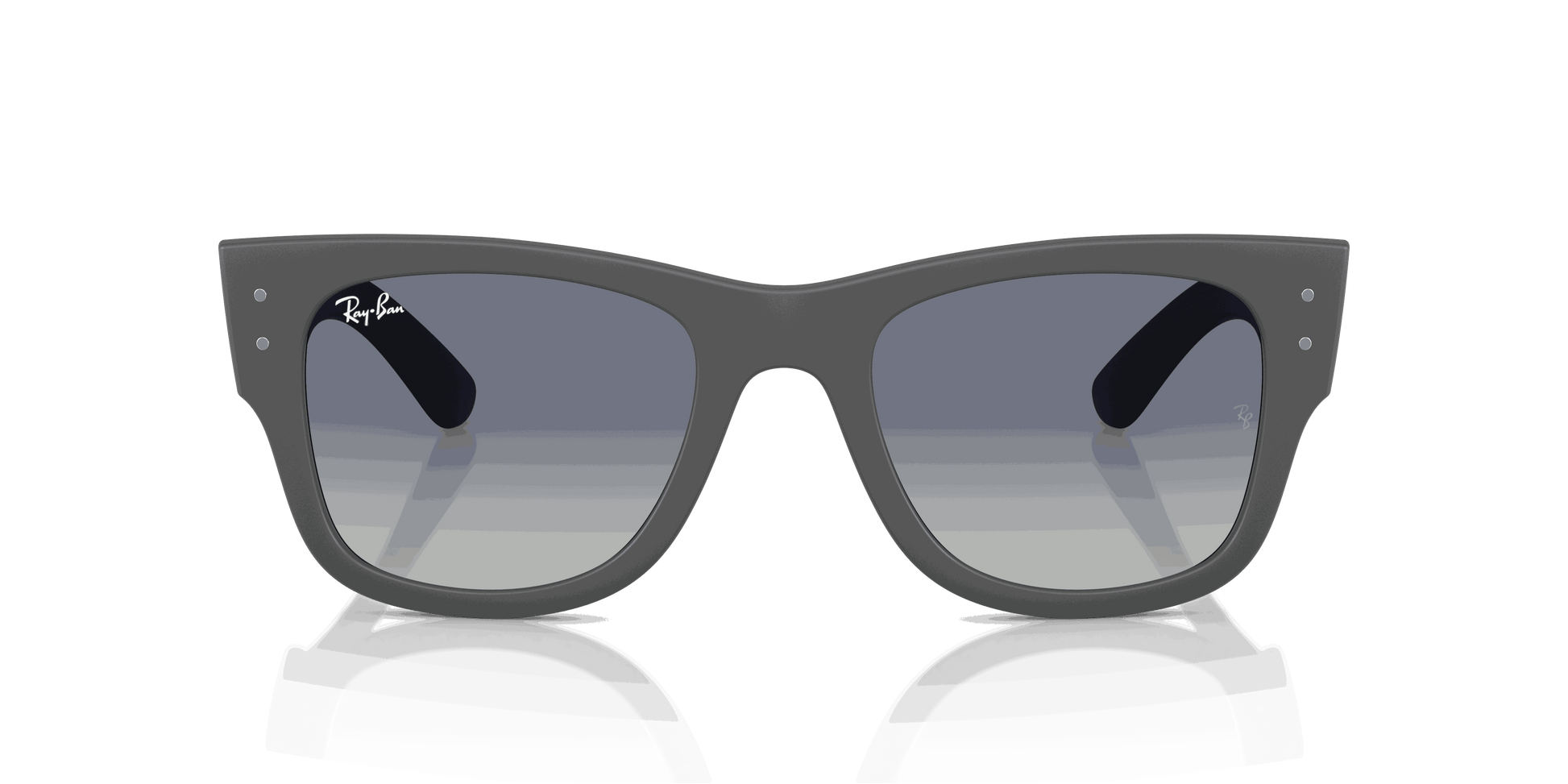 [Grey Gradient Blue Lenses, Matte Sand Gray Frame]