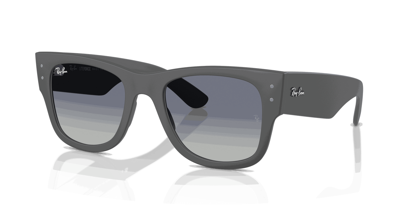 [Grey Gradient Blue Lenses, Matte Sand Gray Frame]