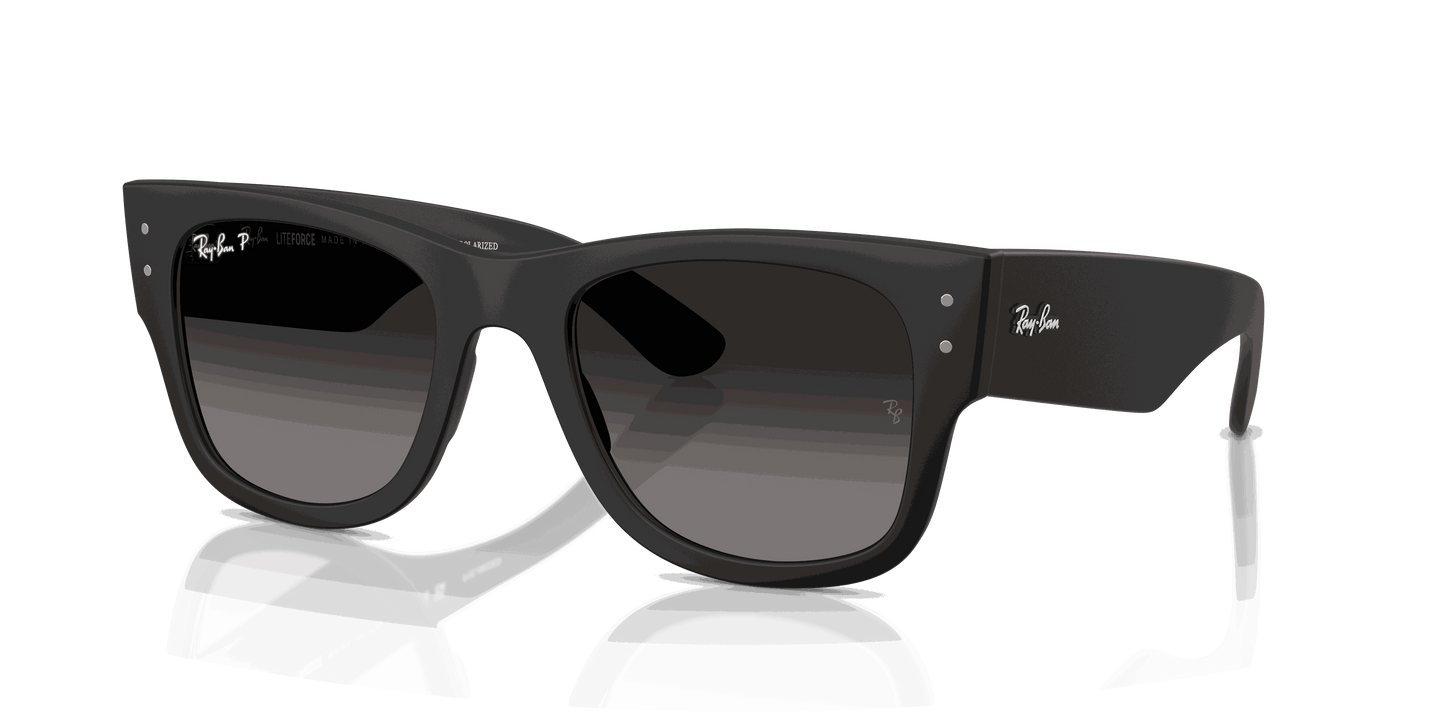 [Grey Gradient Polar Lenses, Matte Sand Black Frame]