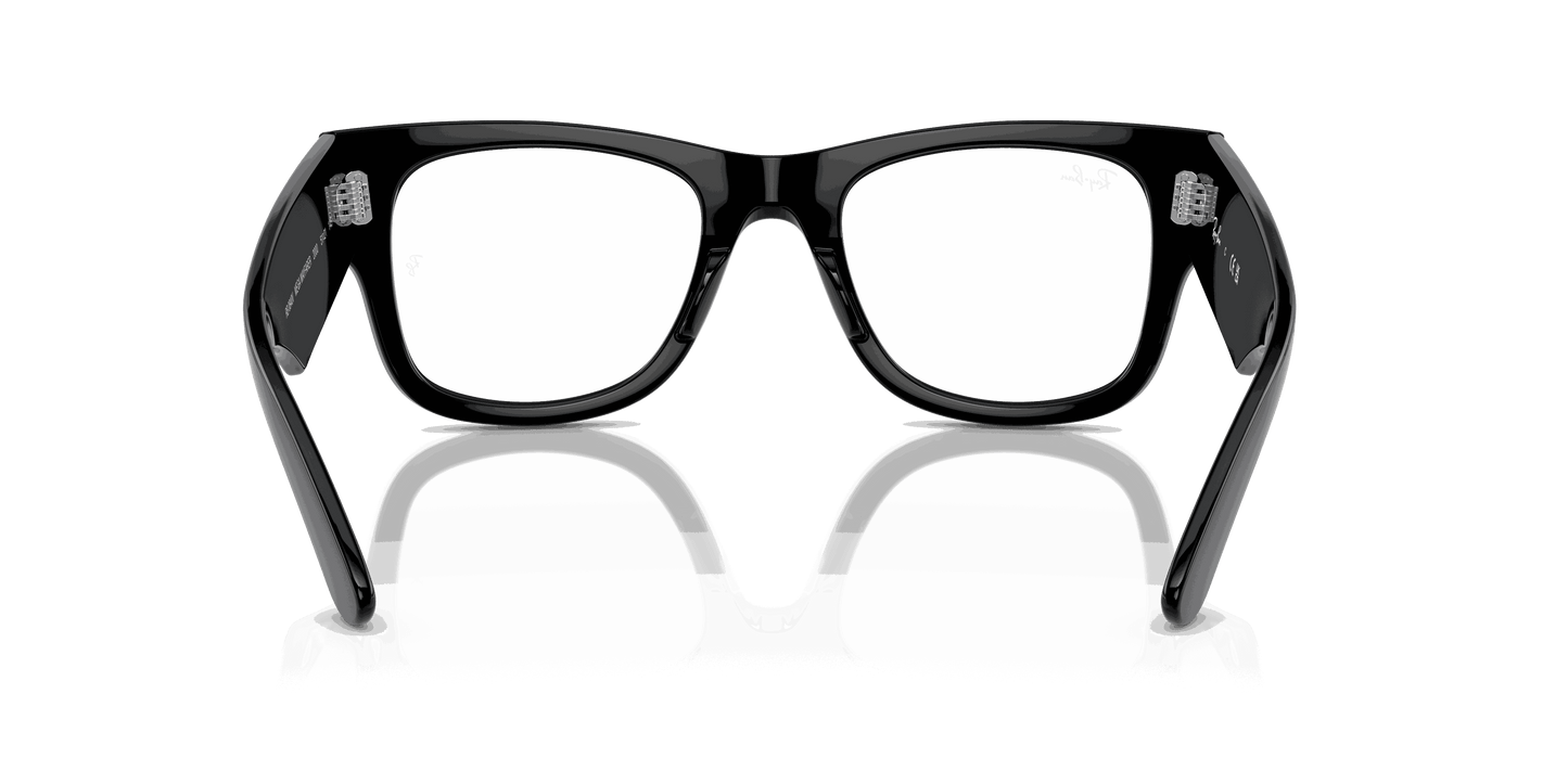 [Clear Lenses, Polished Black Frame]
