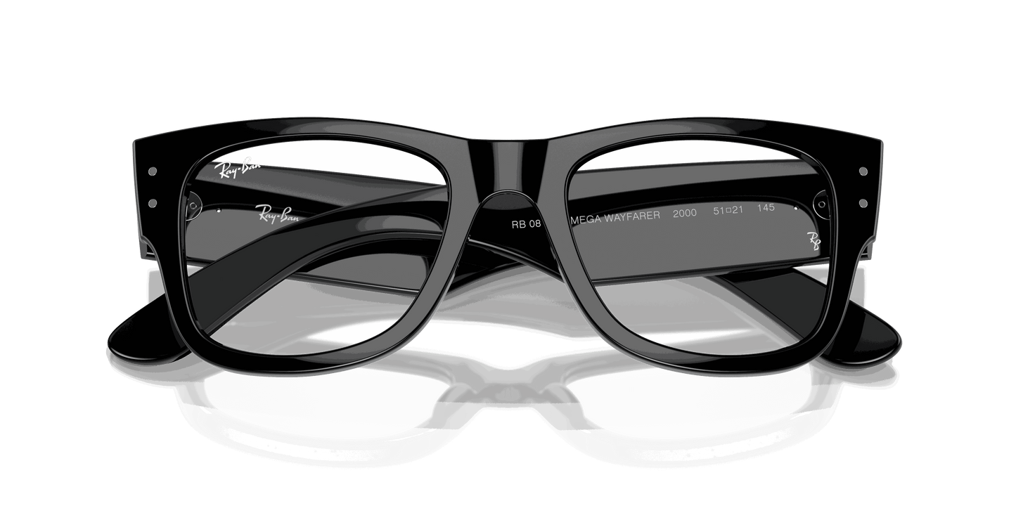 [Clear Lenses, Polished Black Frame]