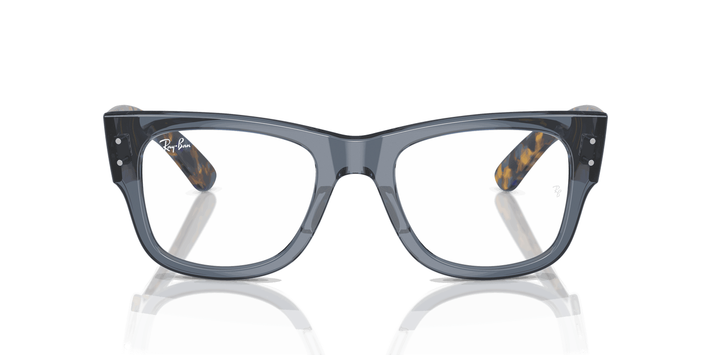 [Clear Lenses, Polished Transparent Dark Blue Frame]
