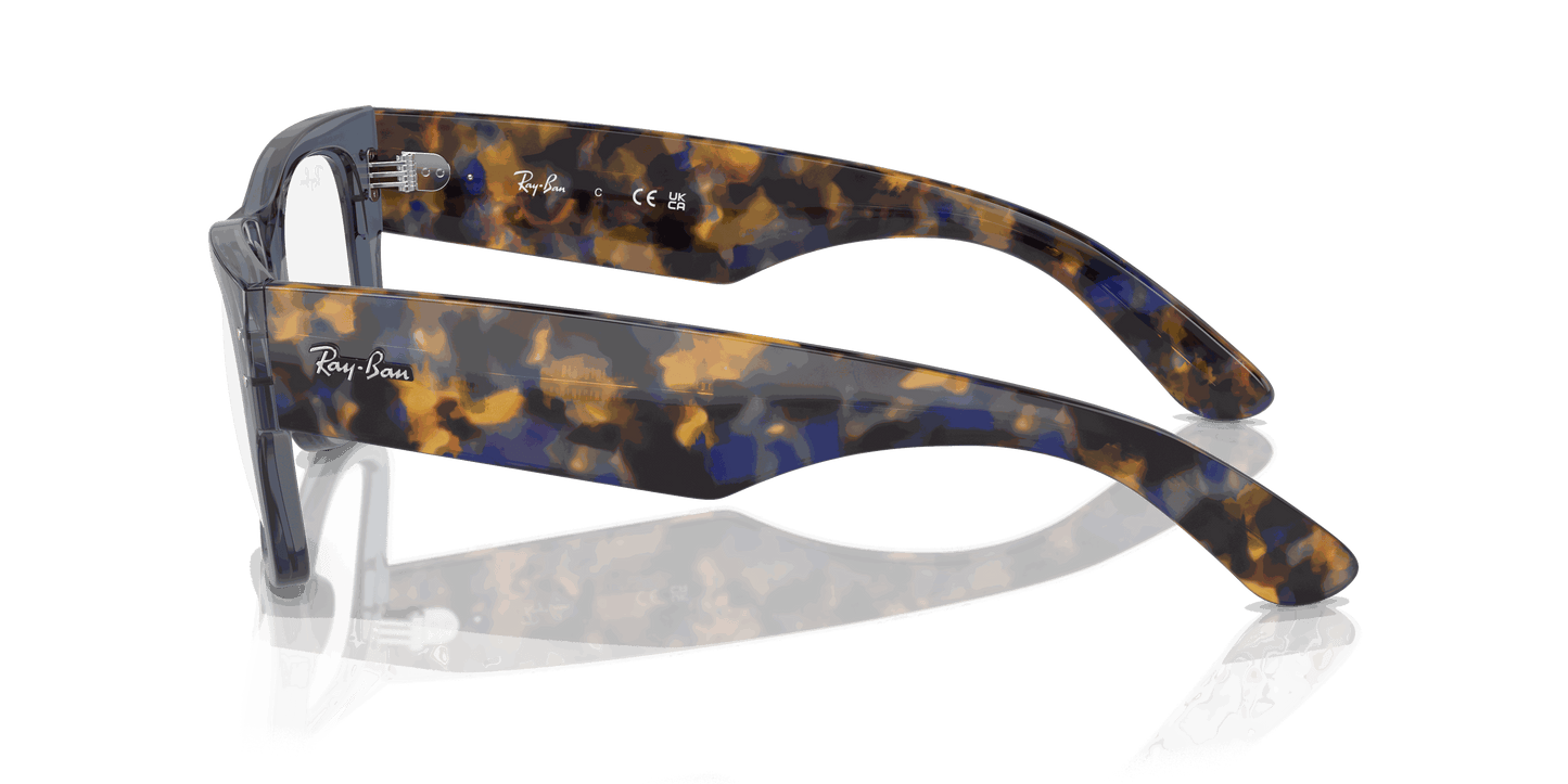 [Clear Lenses, Polished Transparent Dark Blue Frame]