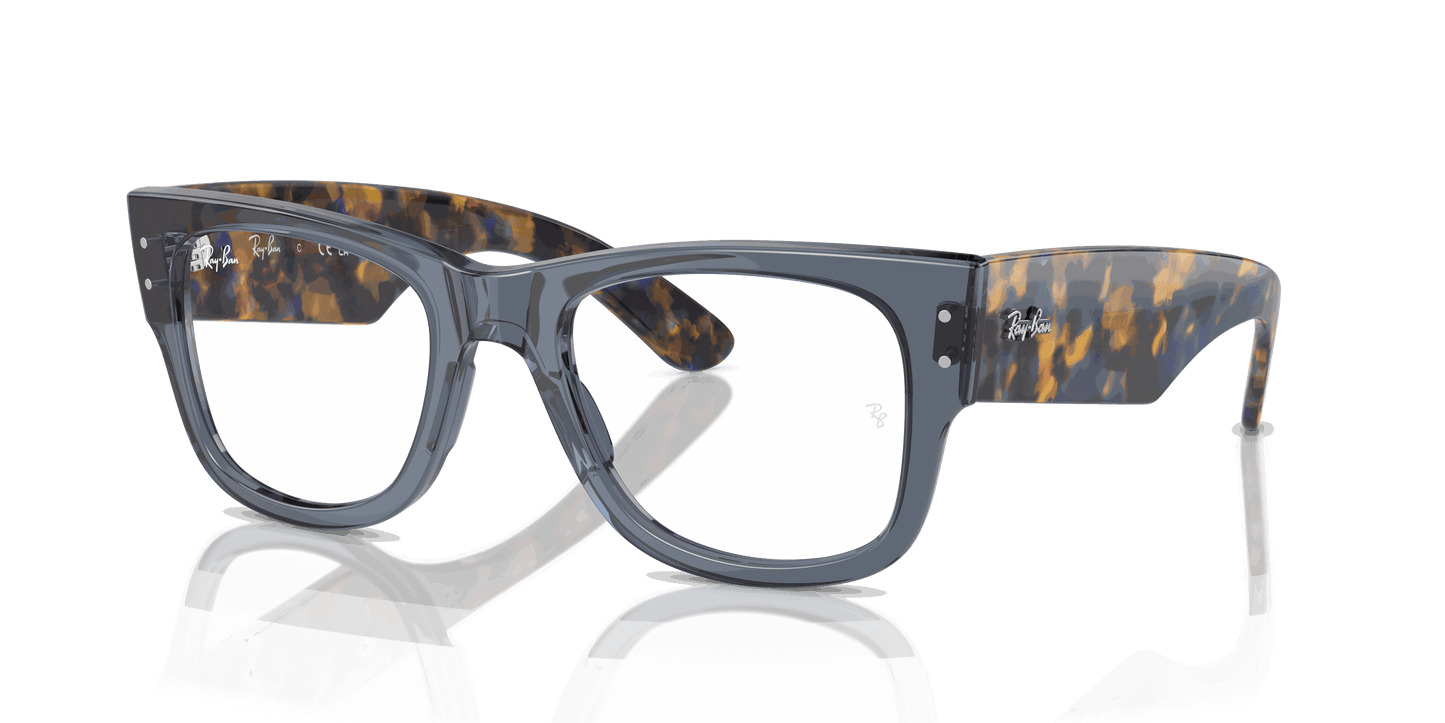 [Clear Lenses, Polished Transparent Dark Blue Frame]
