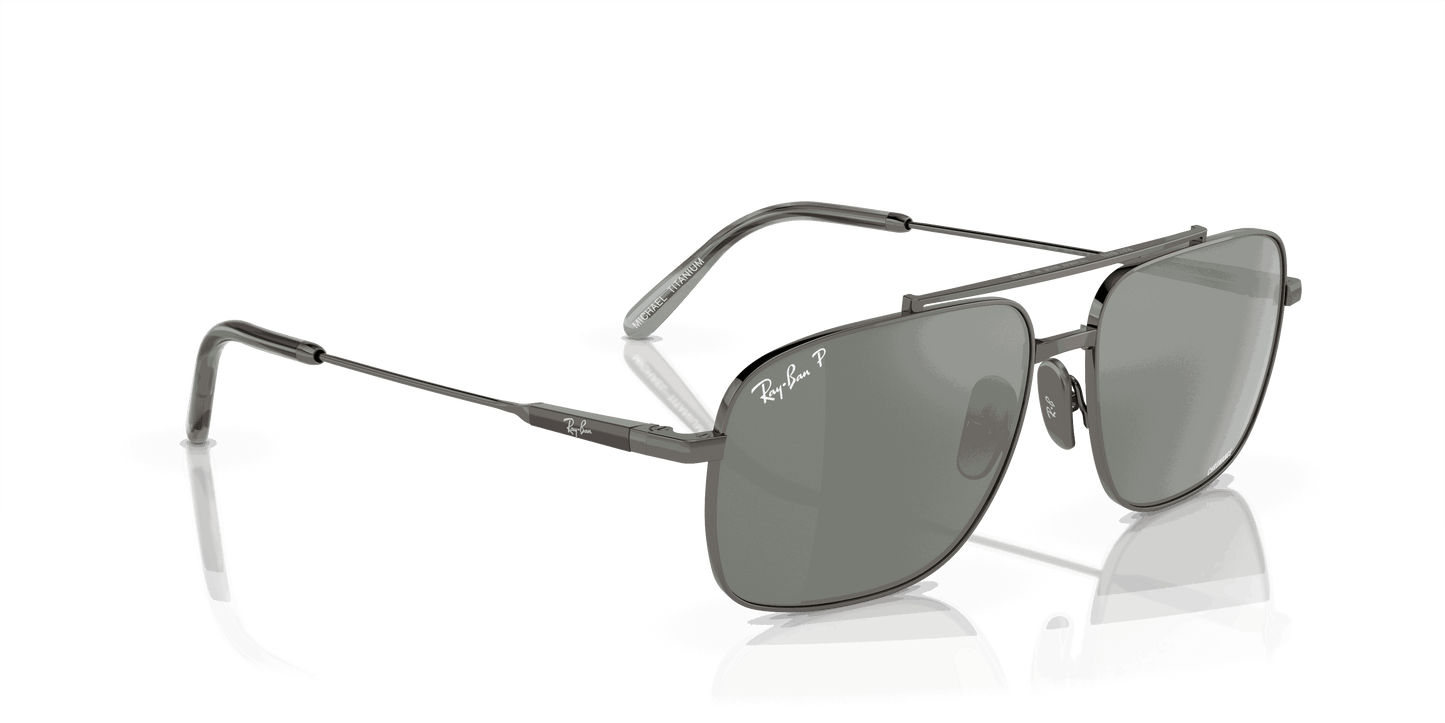 [Silver/Grey Lenses, Polished Gunmetal Frame]