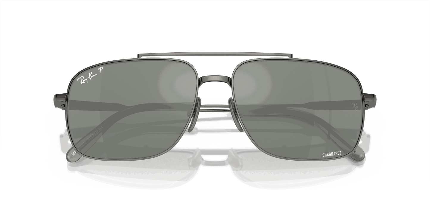 [Silver/Grey Lenses, Polished Gunmetal Frame]