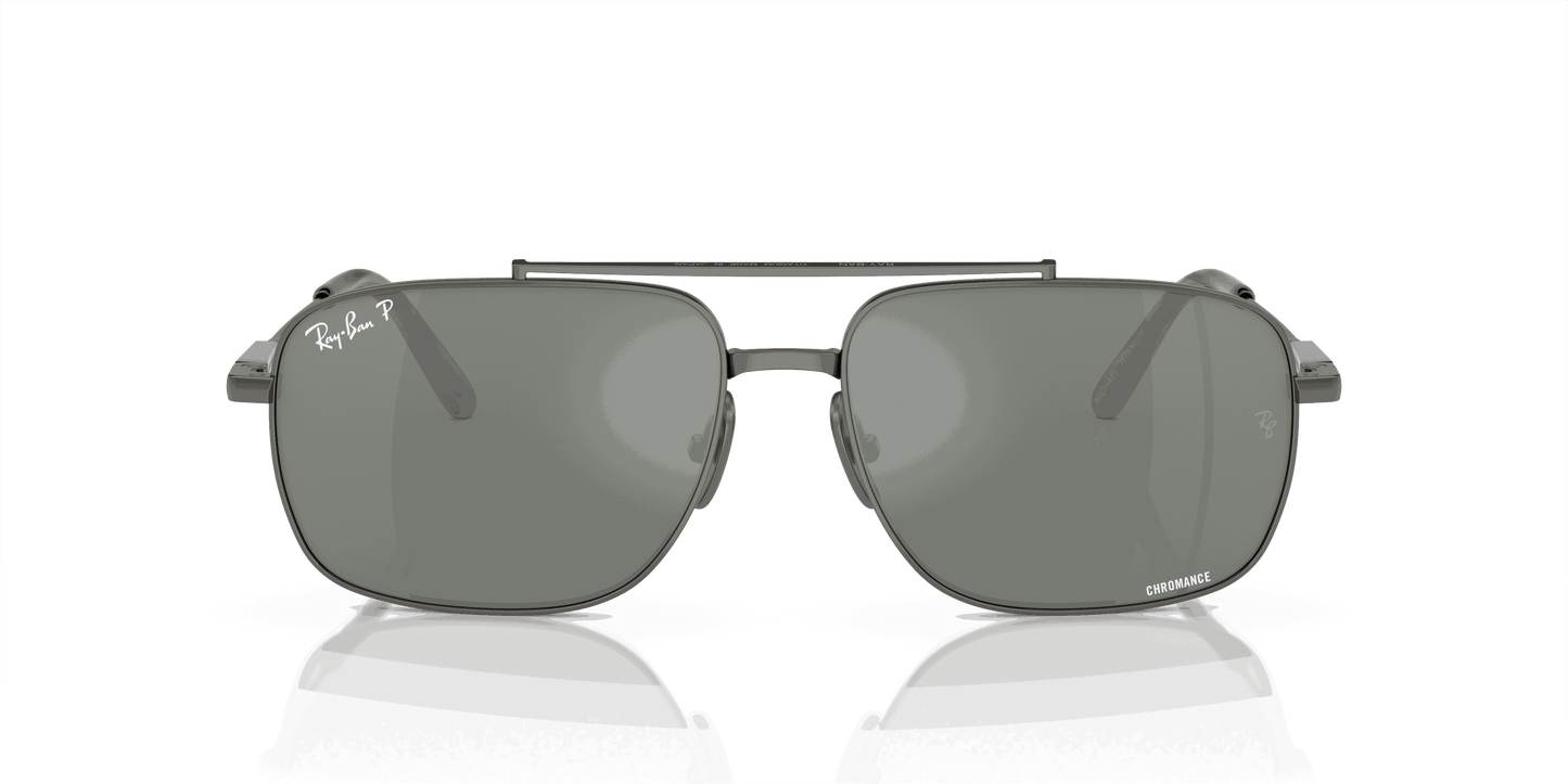 [Silver/Grey Lenses, Polished Gunmetal Frame]