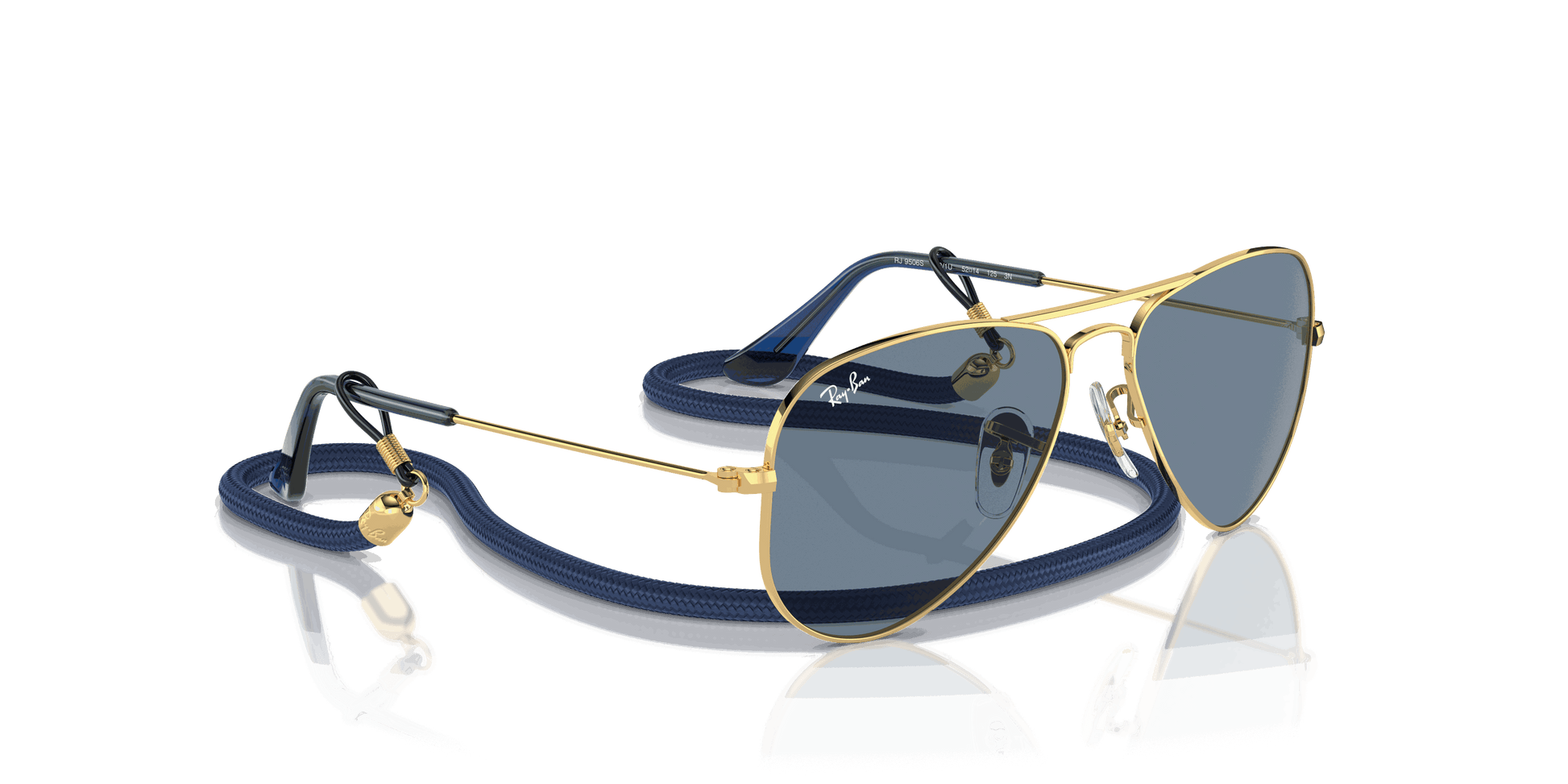 [Light Blue Mirror Lenses, Polished Arista Gold Frame]