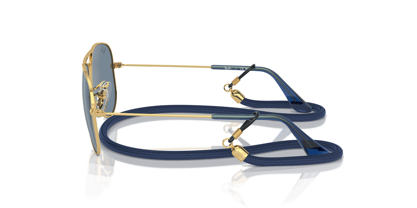 [Light Blue Mirror Lenses, Polished Arista Gold Frame]