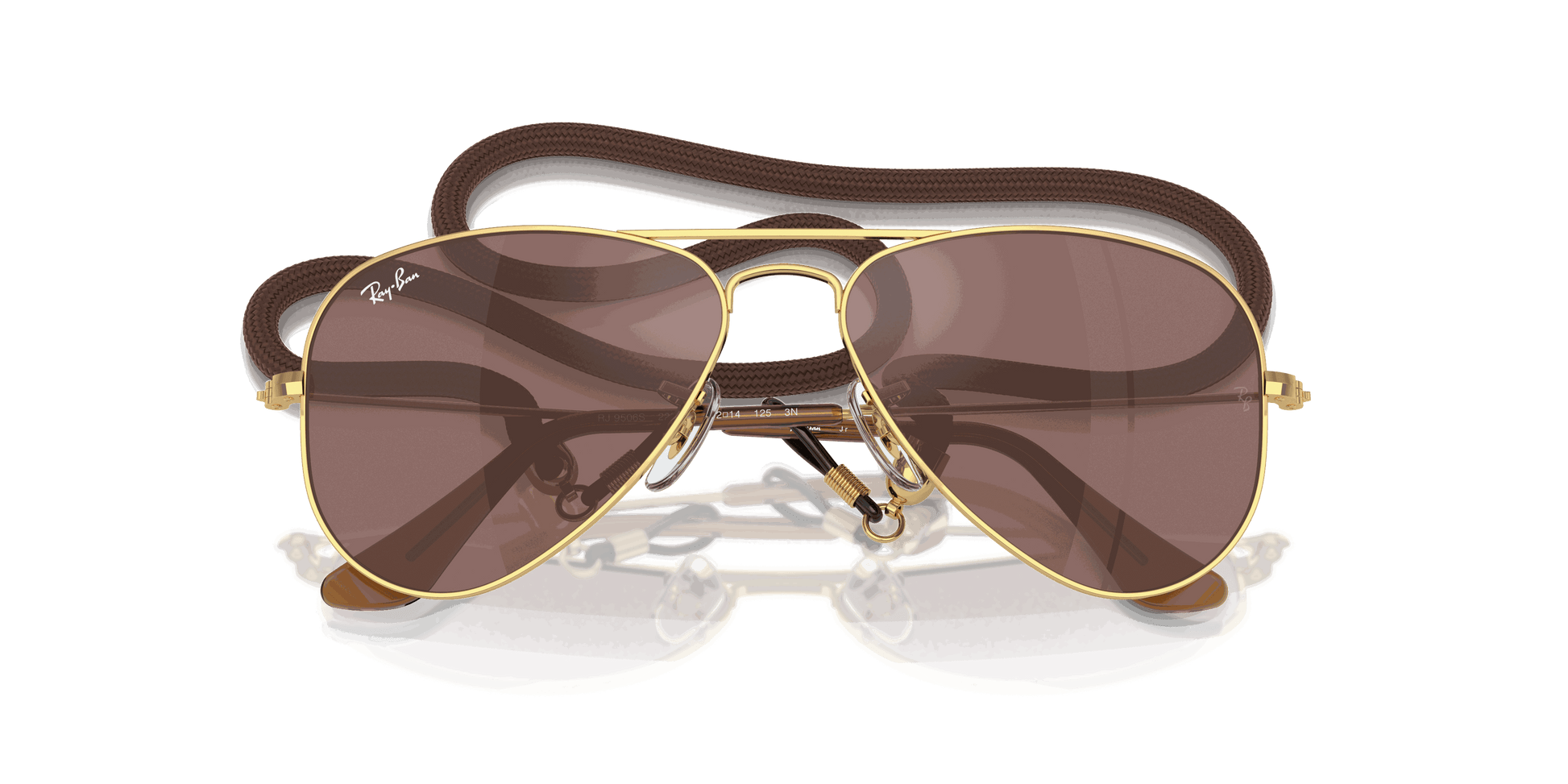 [Brown Mirror Silver Lenses, Polished Arista Gold Frame]