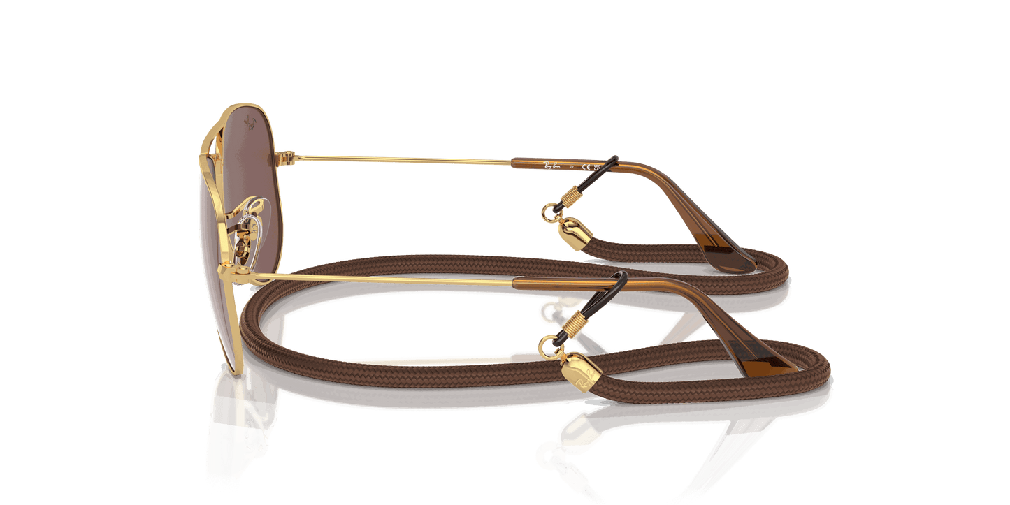 [Brown Mirror Silver Lenses, Polished Arista Gold Frame]