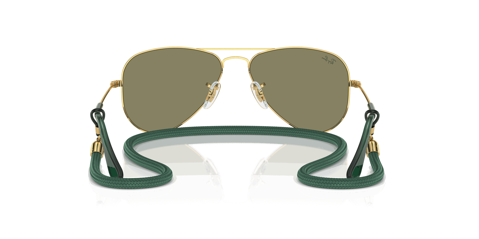 [Green Mirror Lenses, Polished Arista Gold Frame]