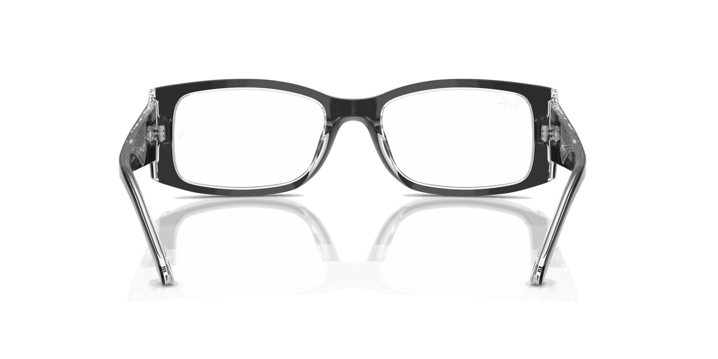[Clear Lenses, Polished Black On Transparent Frame]