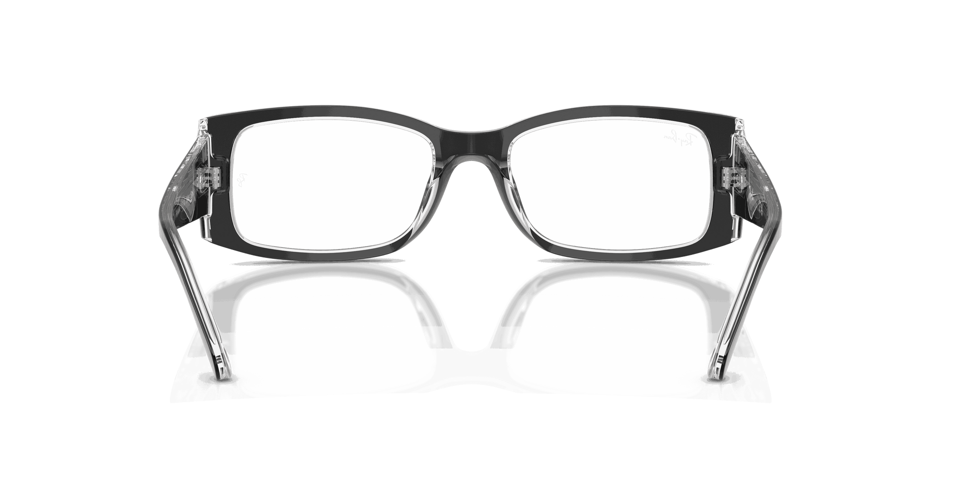 [Clear Lenses, Polished Black On Transparent Frame]