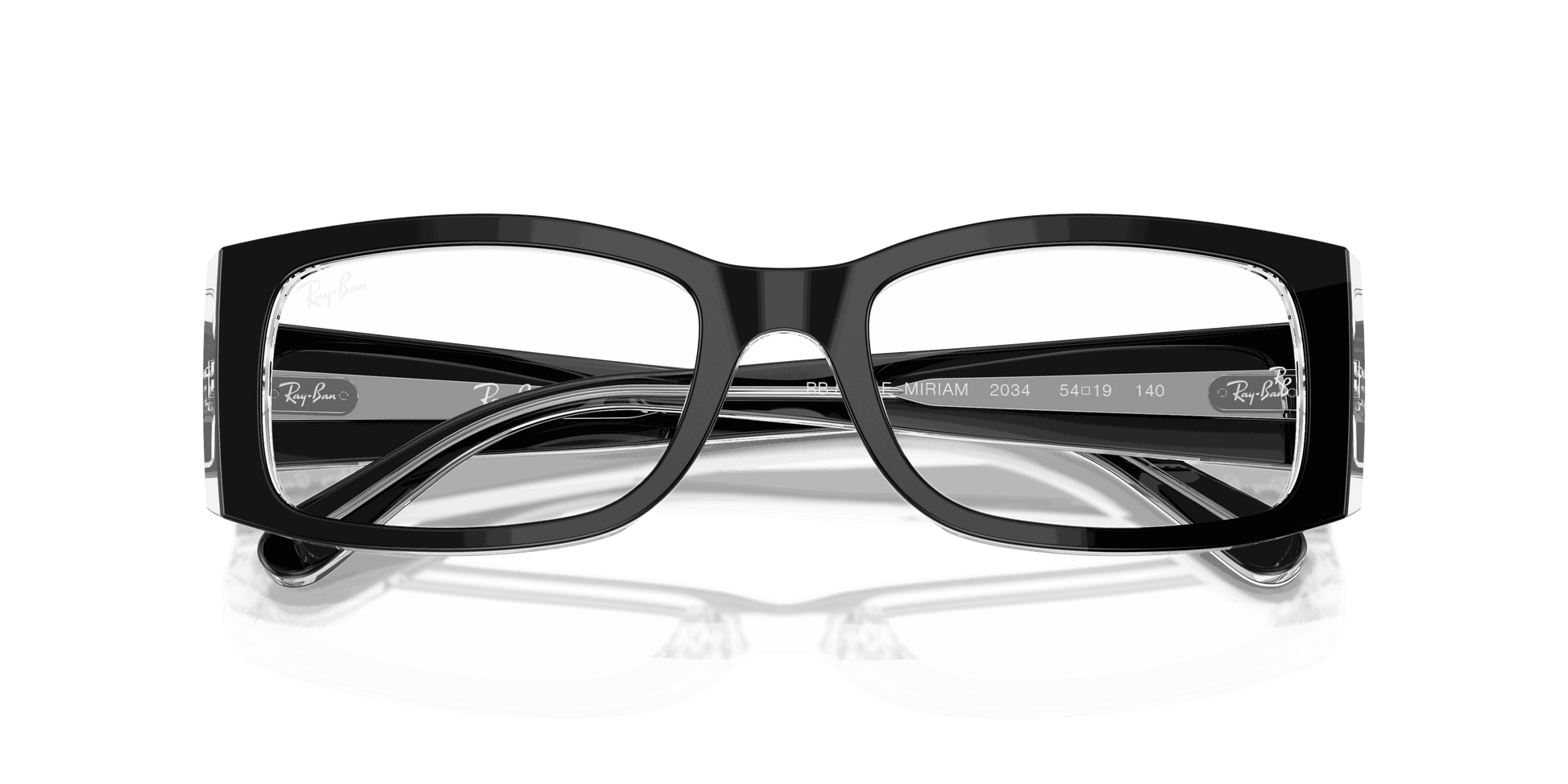 [Clear Lenses, Polished Black On Transparent Frame]