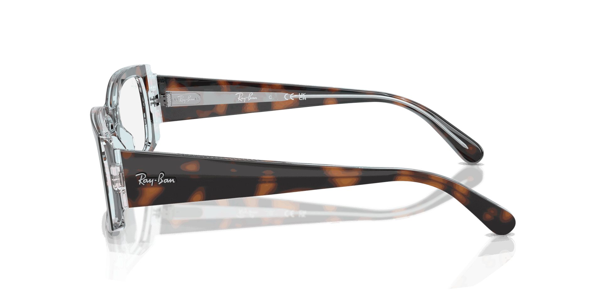 [Clear Lenses, Polished Dark Havana On Multicolor Frame]