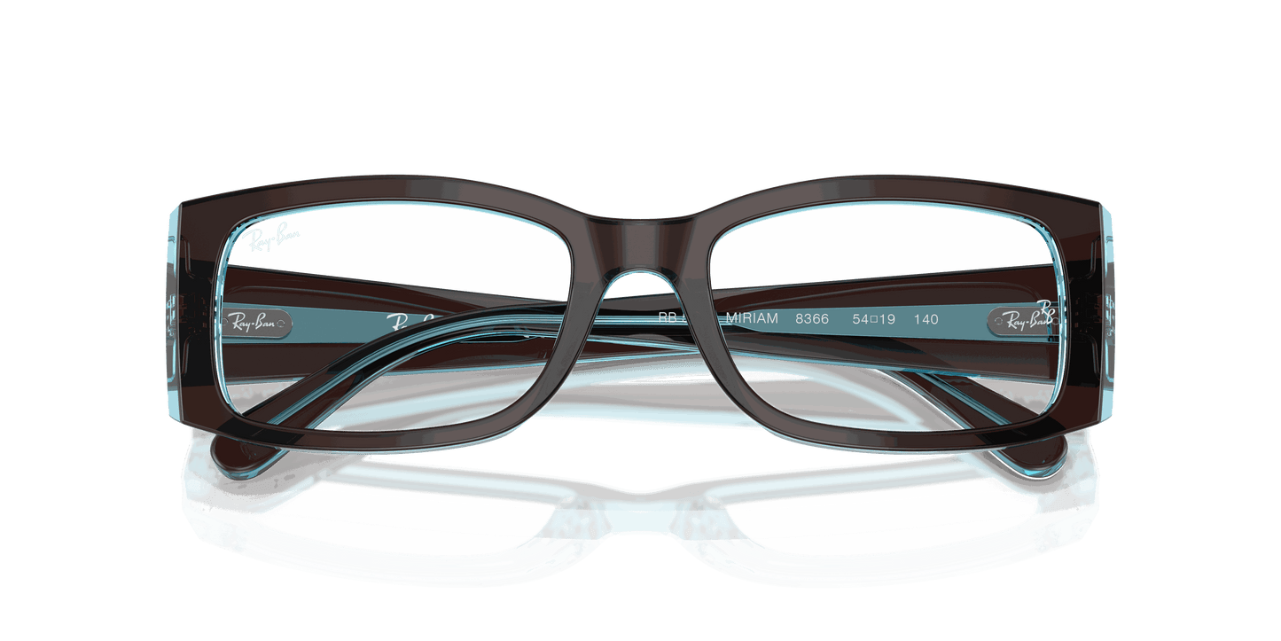 [Clear Lenses, Polished Brown On Transparent Blue Frame]