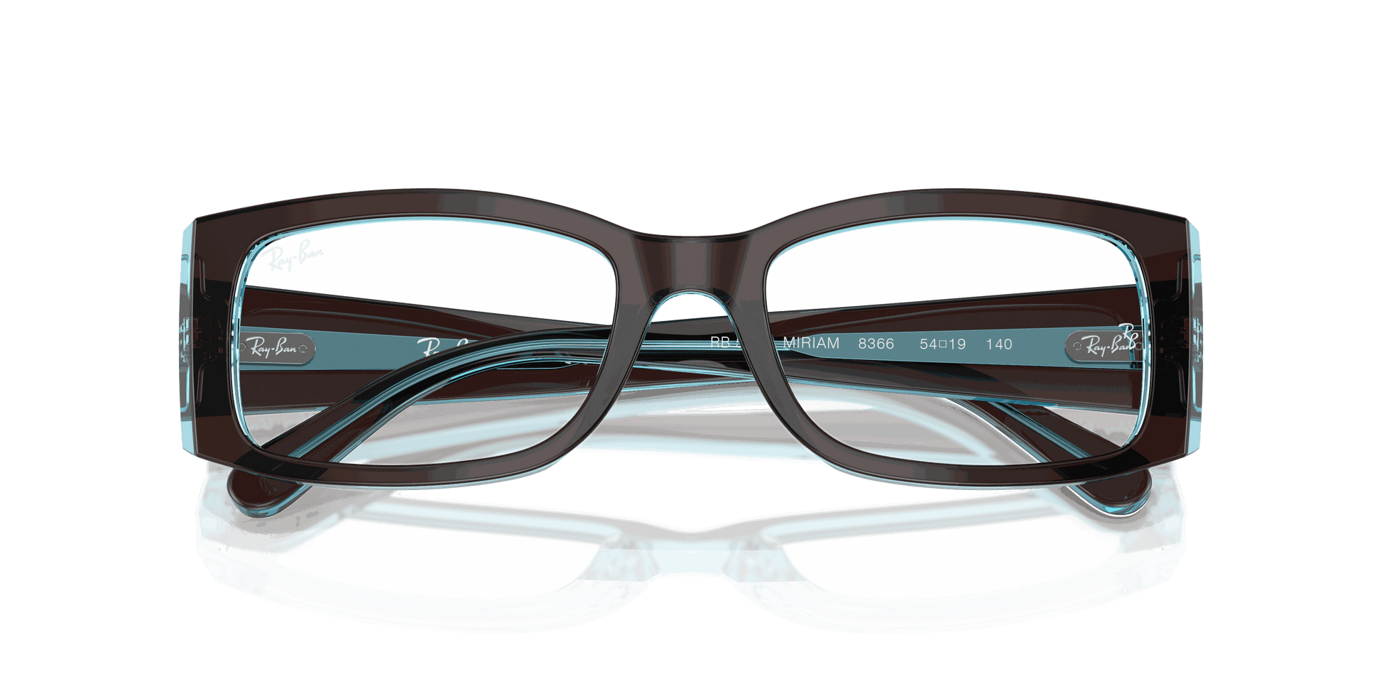 [Clear Lenses, Polished Brown On Transparent Blue Frame]