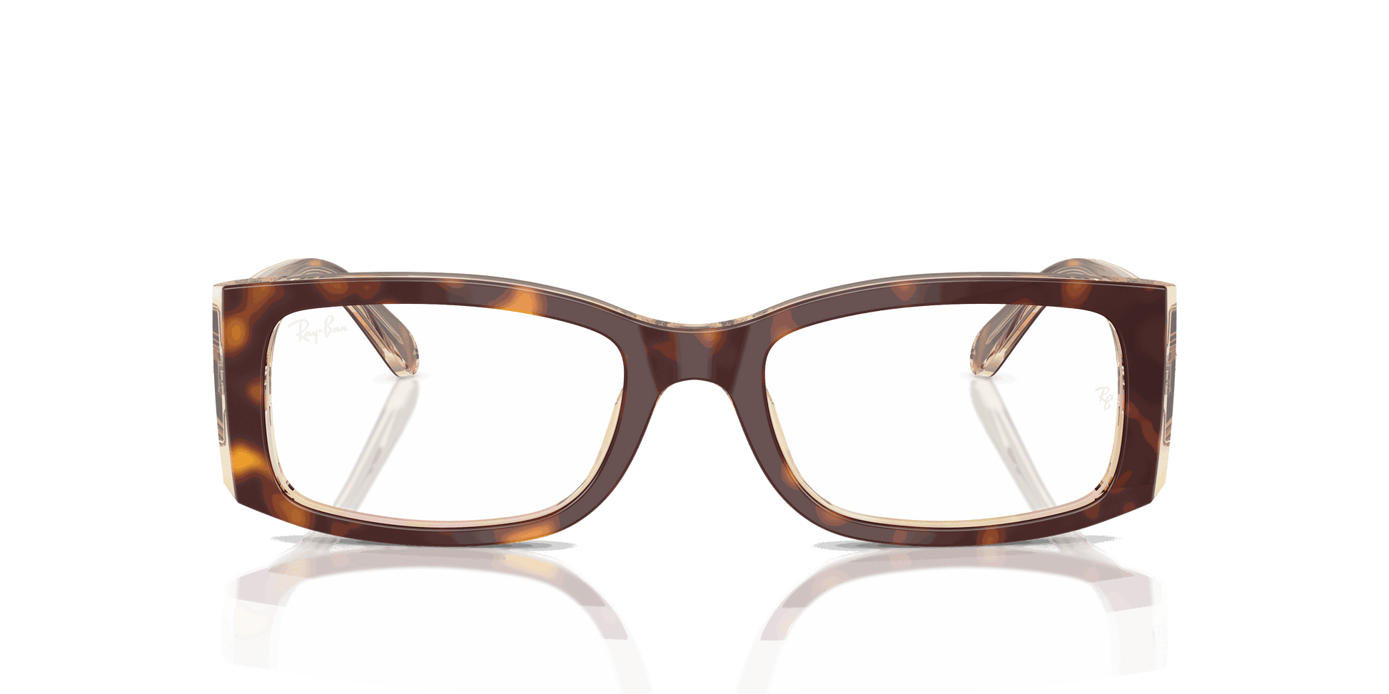 [Clear Lenses, Polished Light Havana On Multicolor Frame]