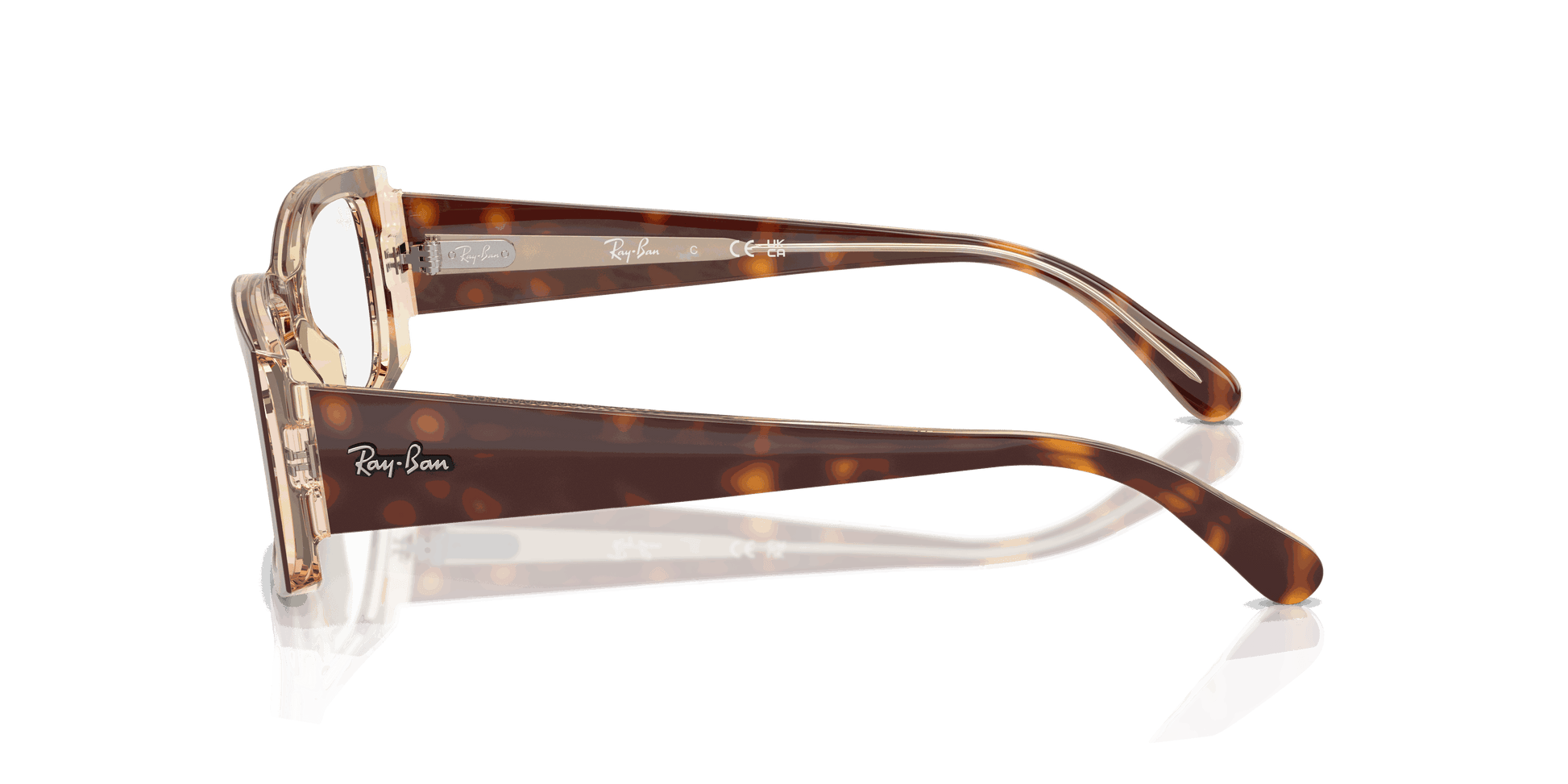 [Clear Lenses, Polished Light Havana On Multicolor Frame]