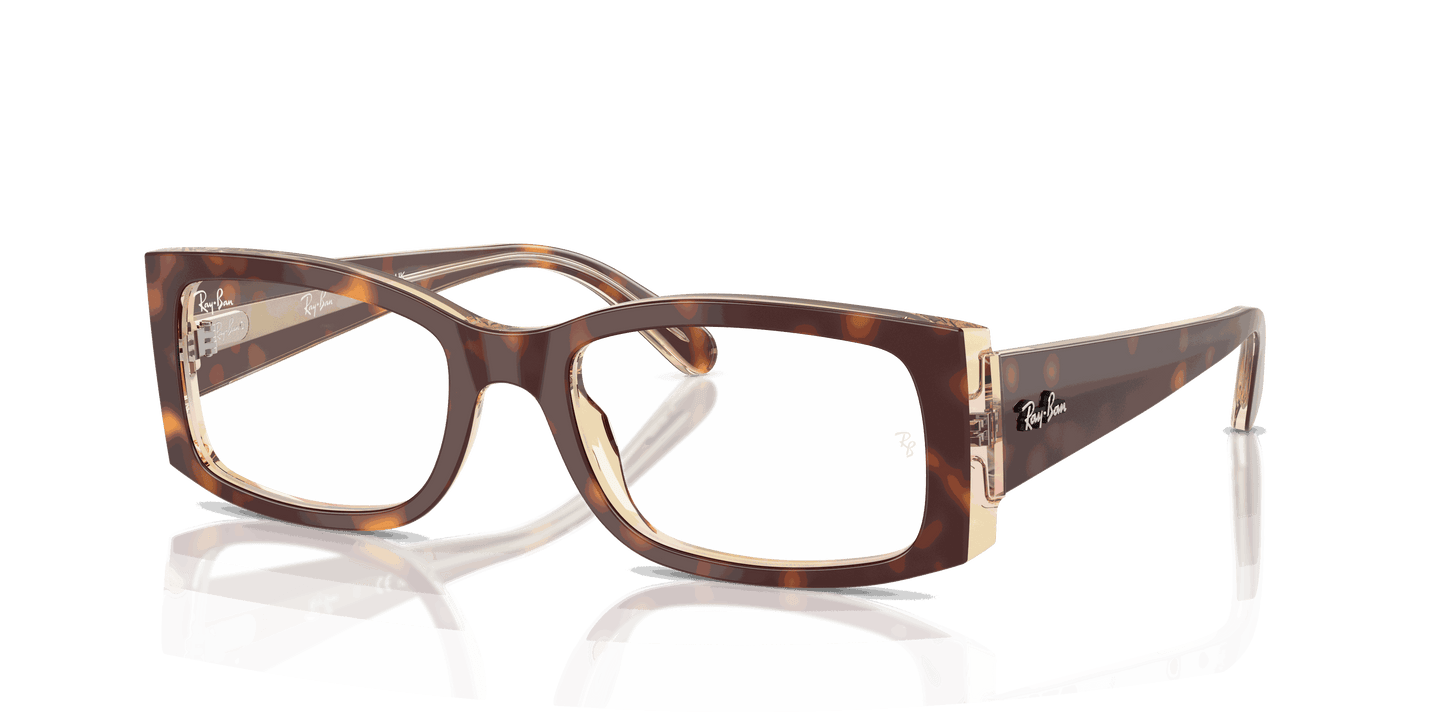 [Clear Lenses, Polished Light Havana On Multicolor Frame]