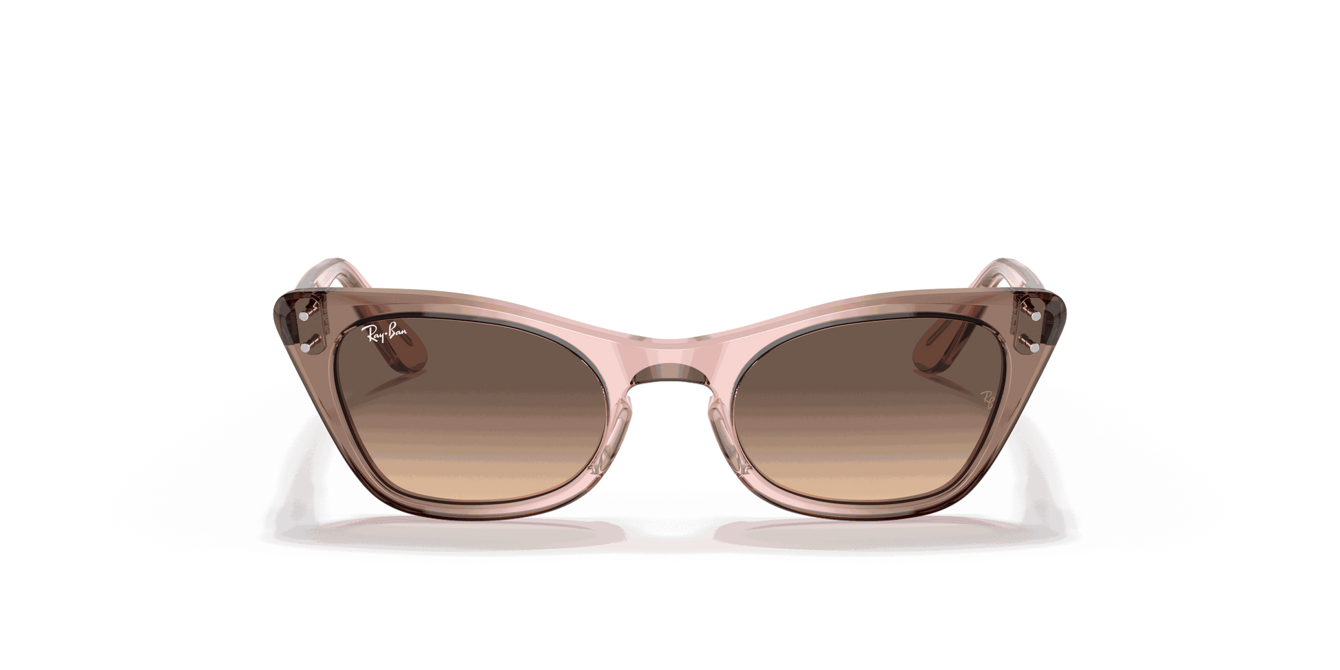 [Light Yellow Gradient Grey Lenses, Polished Brown & Rose Frame]