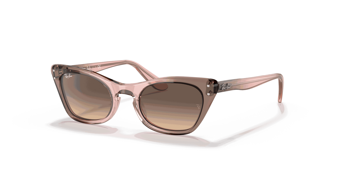 [Light Yellow Gradient Grey Lenses, Polished Brown & Rose Frame]